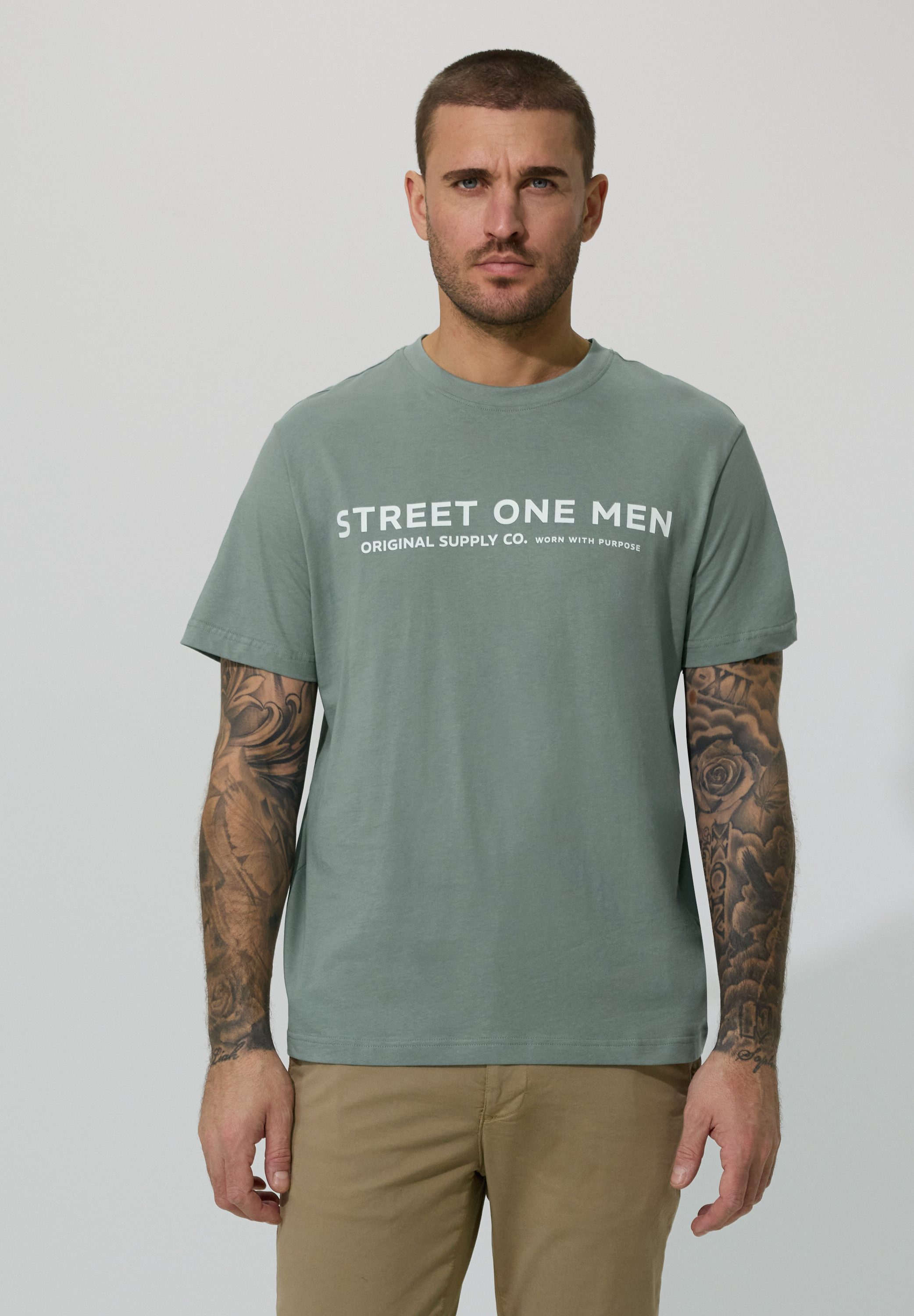 STREET ONE MEN T-Shirt aus reiner Baumwolle