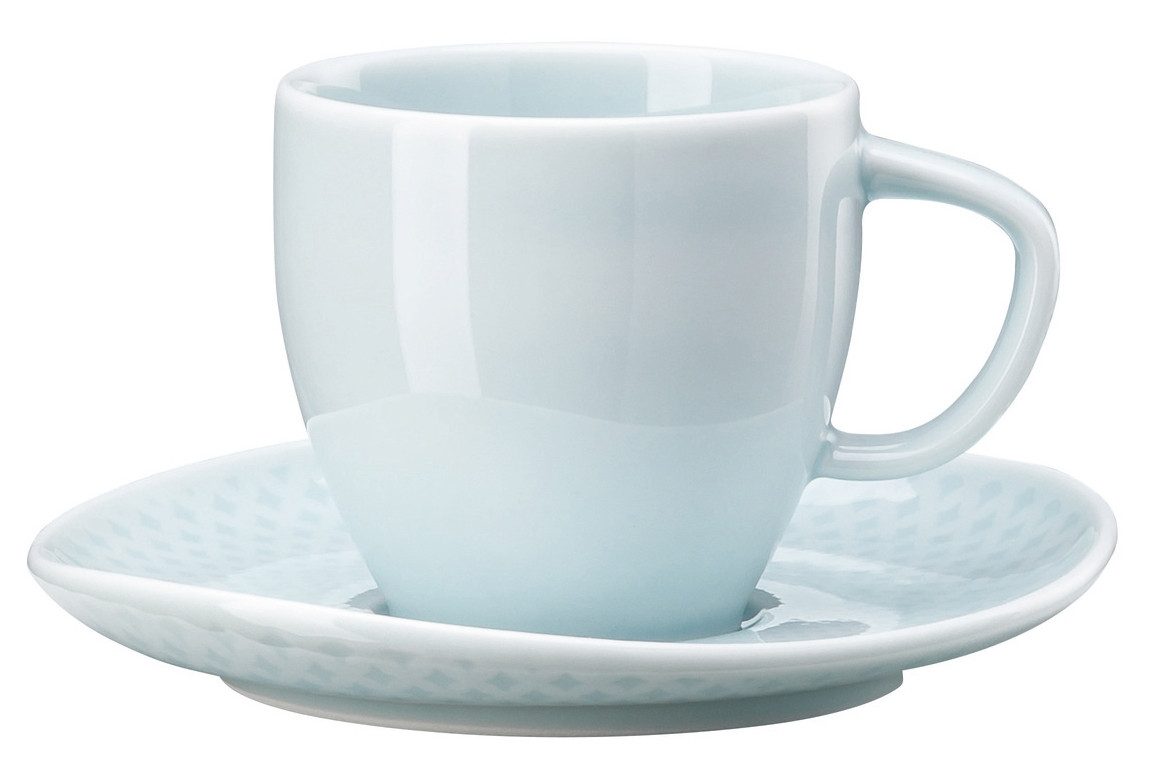 Rosenthal Espressotasse Junto Opal Green Espressotasse mit Untertasse, Porzellan