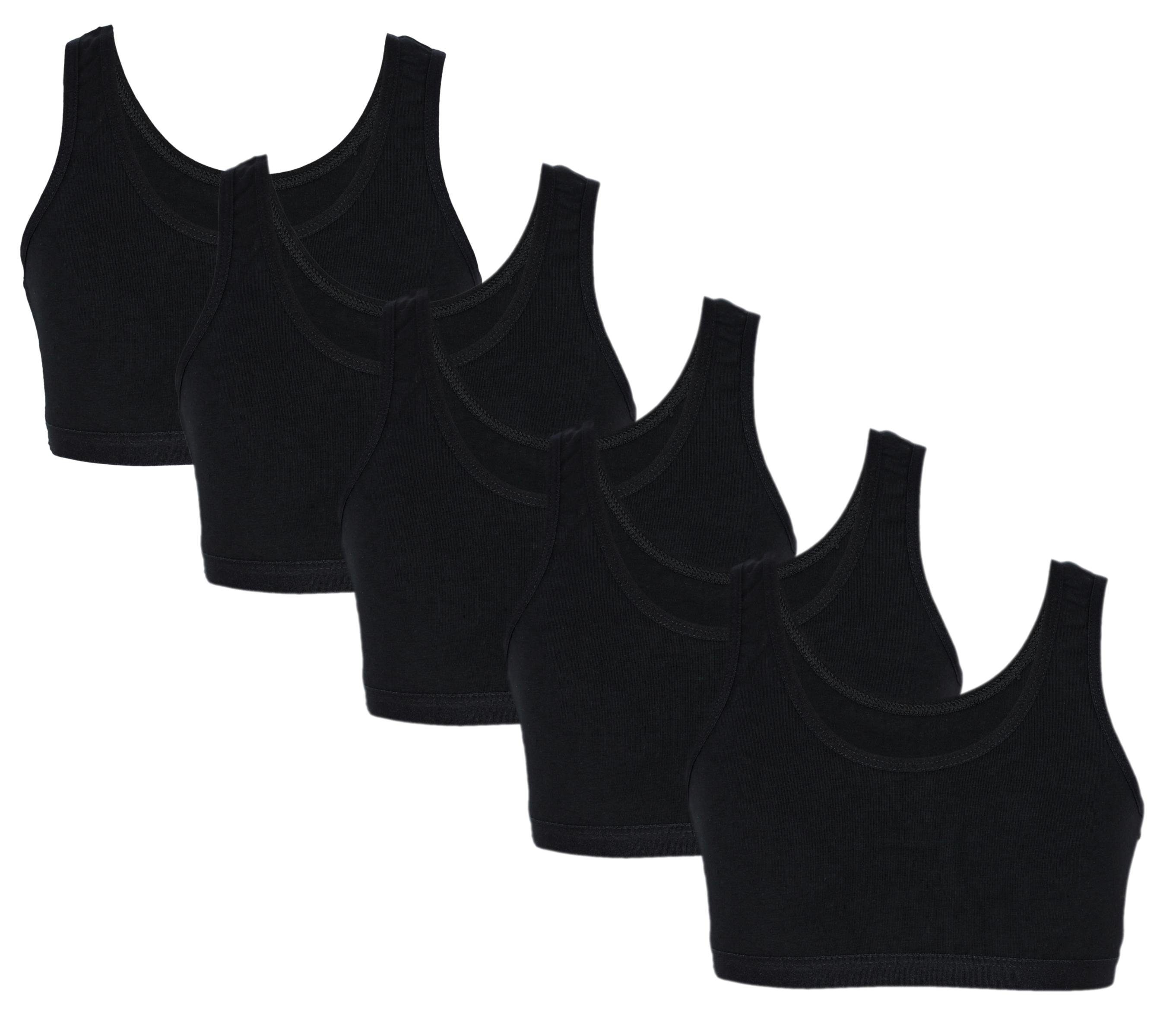 TupTam Bustier Trägern TupTam Mädchen breiten Schwarz mit Bustier Pack 5er