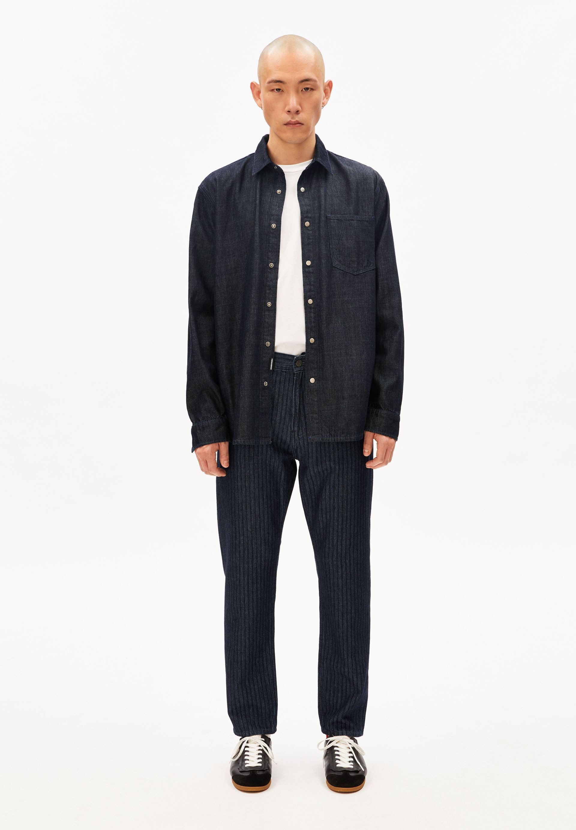 Armedangels Loose-fit-Jeans HERRINGBONE Tapered Jeans Bio-Baumwolle (Relaxed Fit) Tapered Jeans Bio-Baumwolle