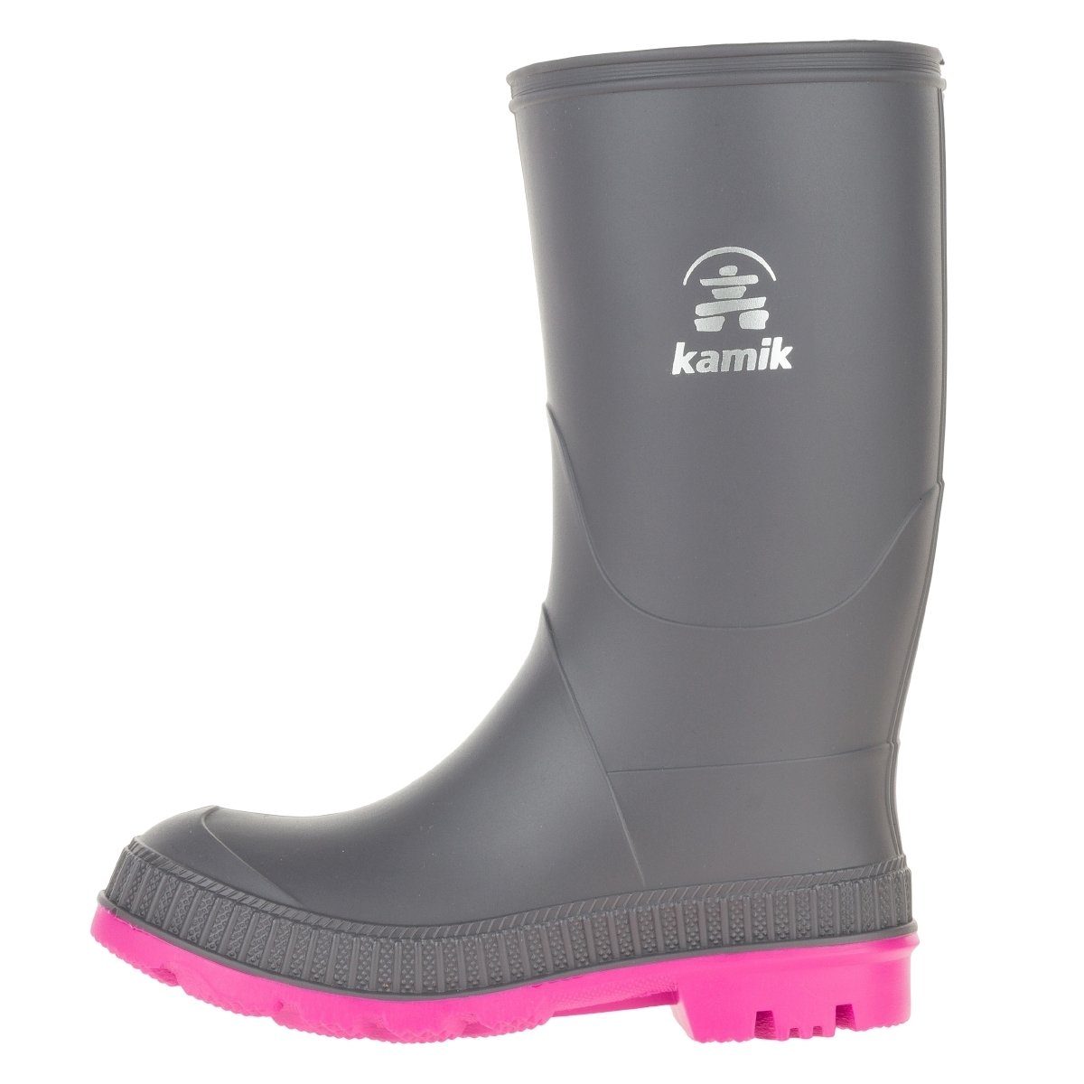 Kamik STOMP Unisex Gummistiefel Logo grau Kinder