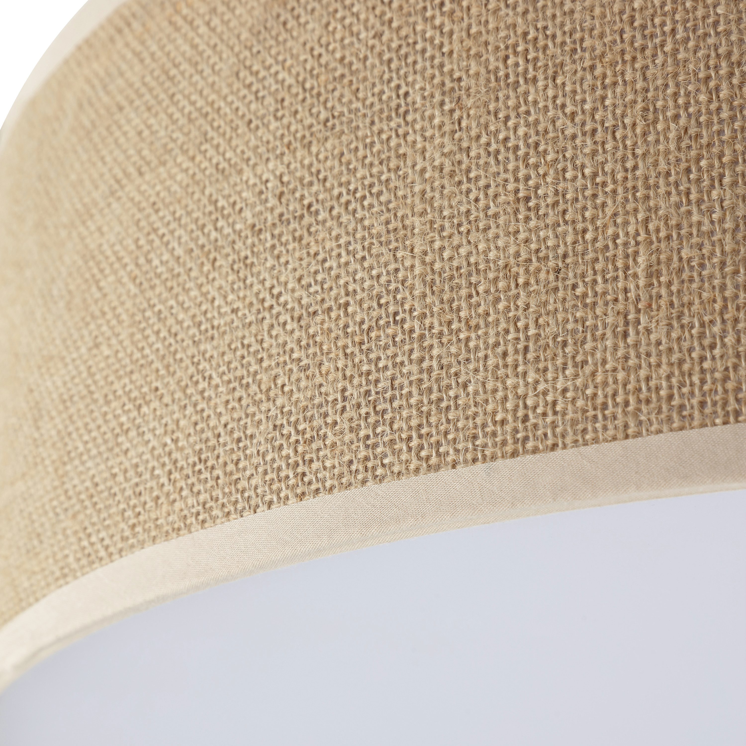 OTTO home Deckenleuchte Mikka, ohne Leuchtmittel, mit Leinenstoffschirm, Höhe 14 cm, E27, Leinen, Deckenlampe