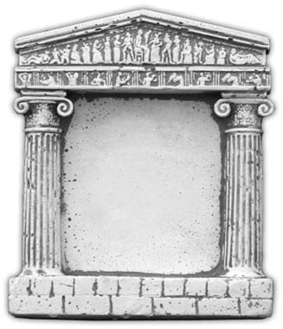 Skulptur Wandrelief Steinplatte Bild Stein Gemälde Antik