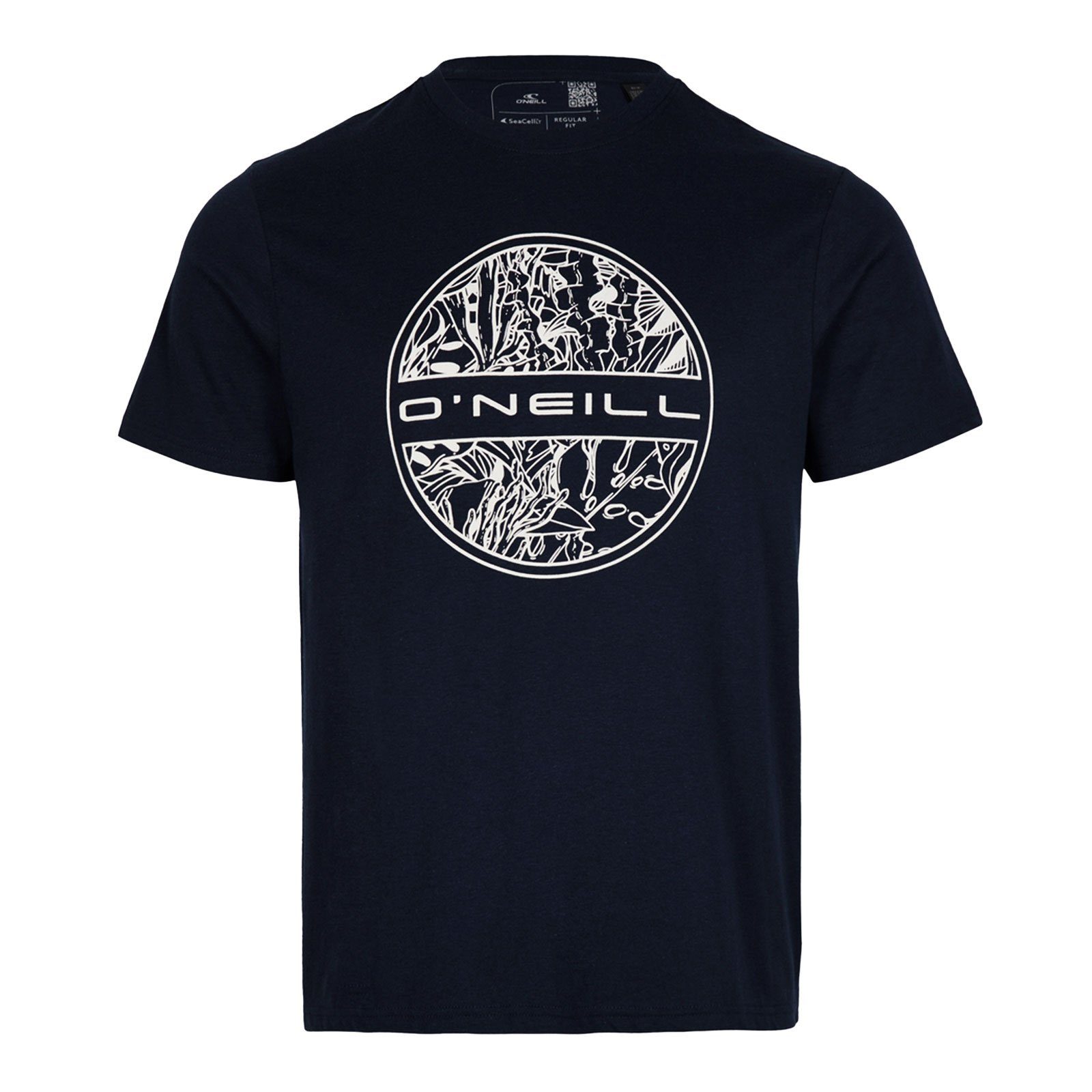O'Neill T-Shirt Seareef mit kreisförmigem Meeresflora-Print und Logo 15039 outer space