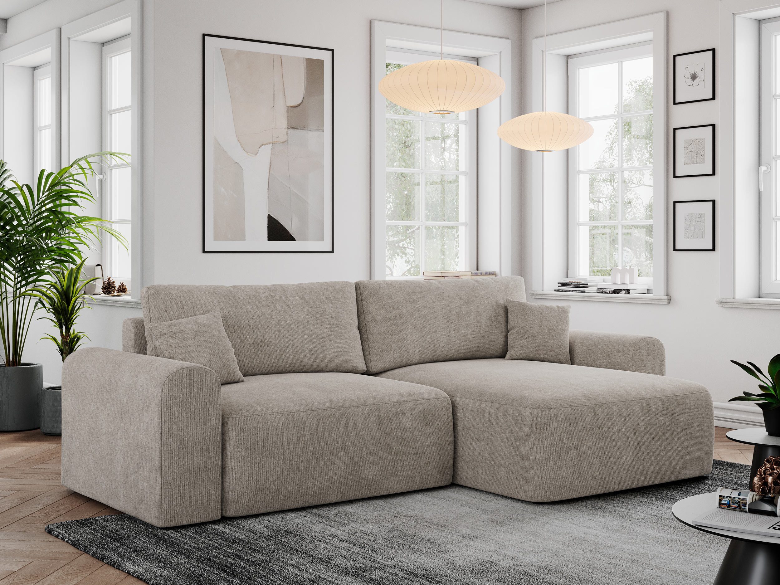 MKS MÖBEL Ecksofa NELSON, Set, Wellenfedern, günstig online kaufen