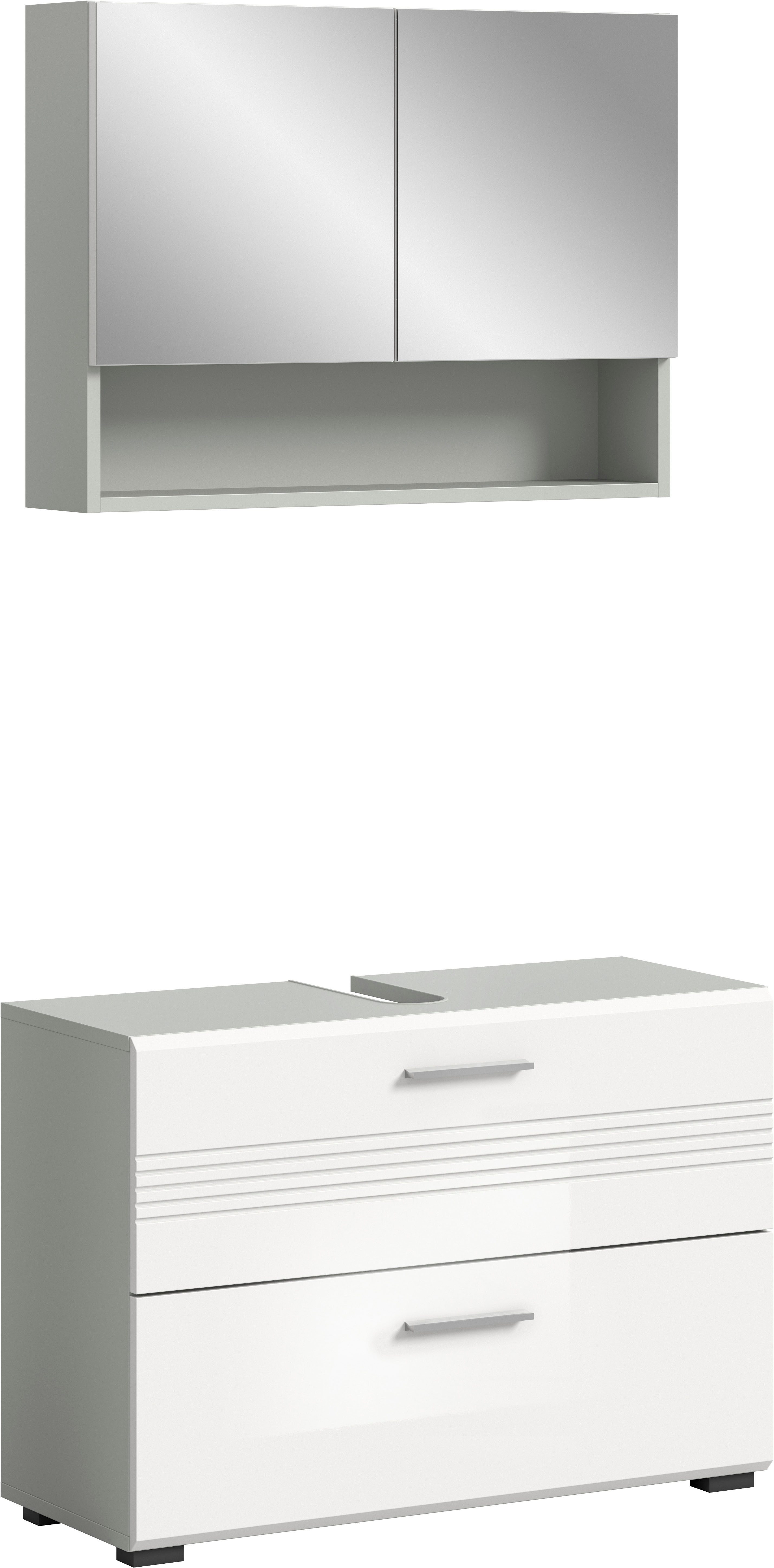 welltime Badmöbel-Set Calicio, bestehend aus: Waschbeckenunterschrank, Spie günstig online kaufen