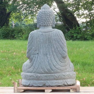 Oriental Galerie Dekofigur Buddha Figur sitzend Steinfigur Greenstone Massiv Abaya 75 cm (1 St), Wetterfest, groß, Garten