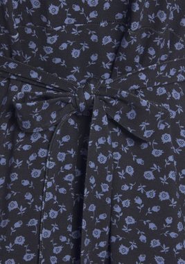 Vivance Jerseykleid mit Blümchenprint und V-Ausschnitt, figurschmeichelndes Sommerkleid