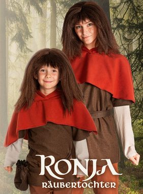 Maskworld Kostüm-Perücke Ronja Räubertochter Kinderperücke, Vervollständige den Look der beliebten Kinderfilmfigur