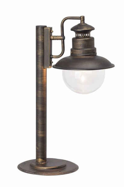 Brilliant Außen-Stehlampe Artu, Lampe Artu Außensockelleuchte 53cm schwarz gold 1x A60, E27, 60W, ge