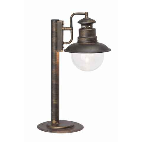 Brilliant Außen-Stehlampe Artu, Lampe Artu Außensockelleuchte 53cm schwarz gold 1x A60, E27, 60W, ge