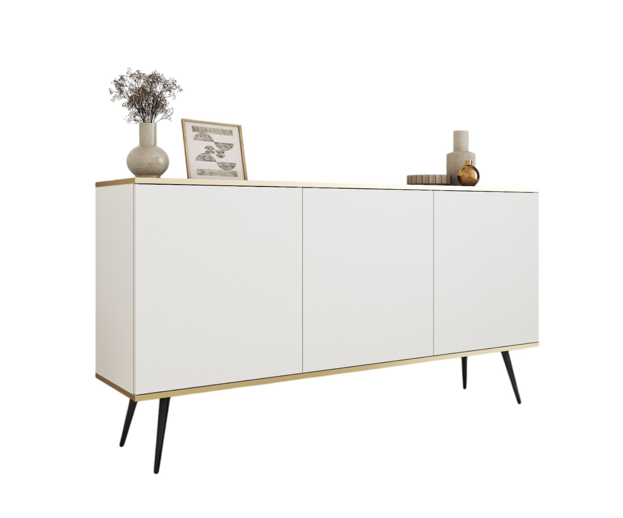 Compleo Kommode mit 3 Türen MONO, Luxus Möbel, Modern Wohnzimmer