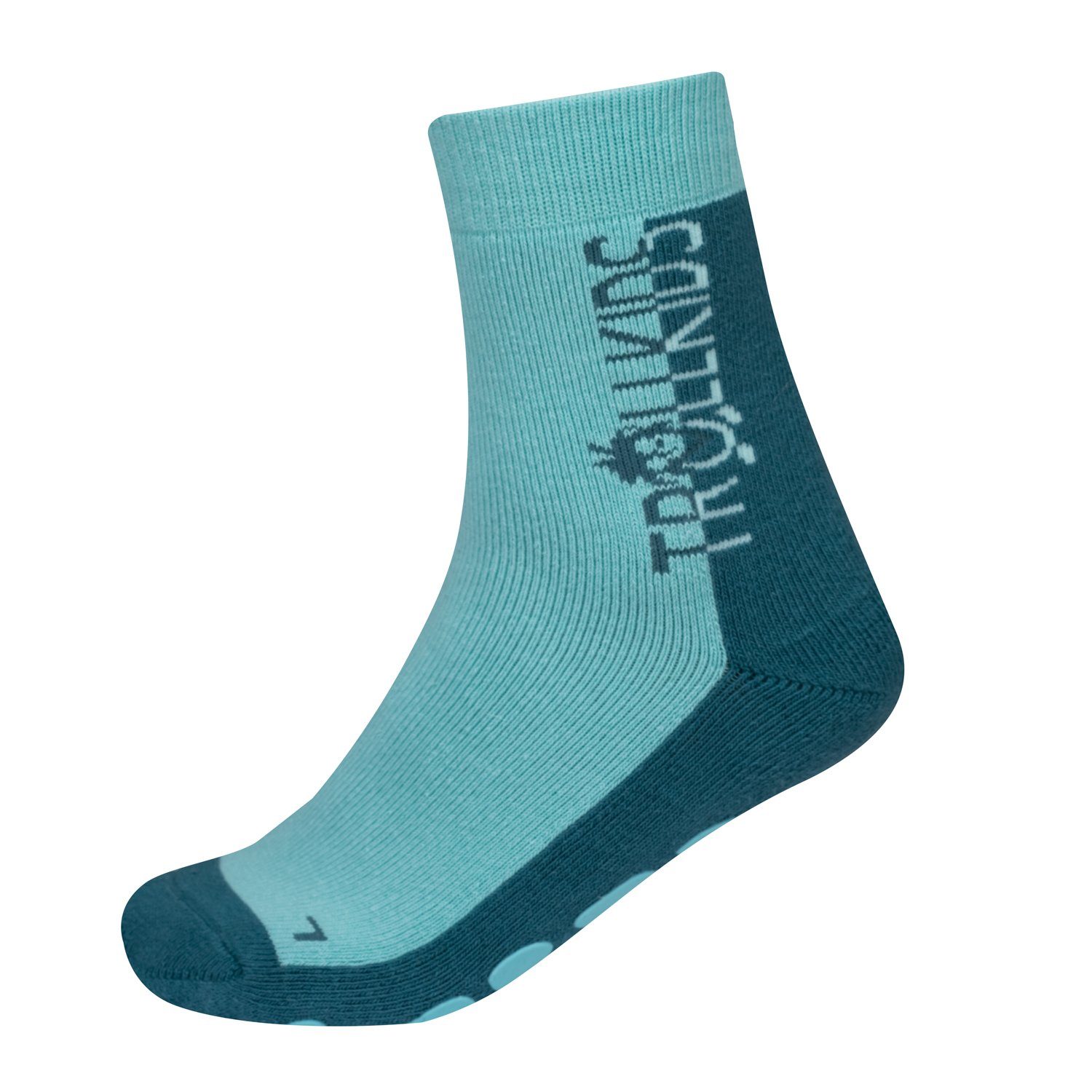 Slip Anti Socken TROLLKIDS Teal-Blau/Wasserblau Socks