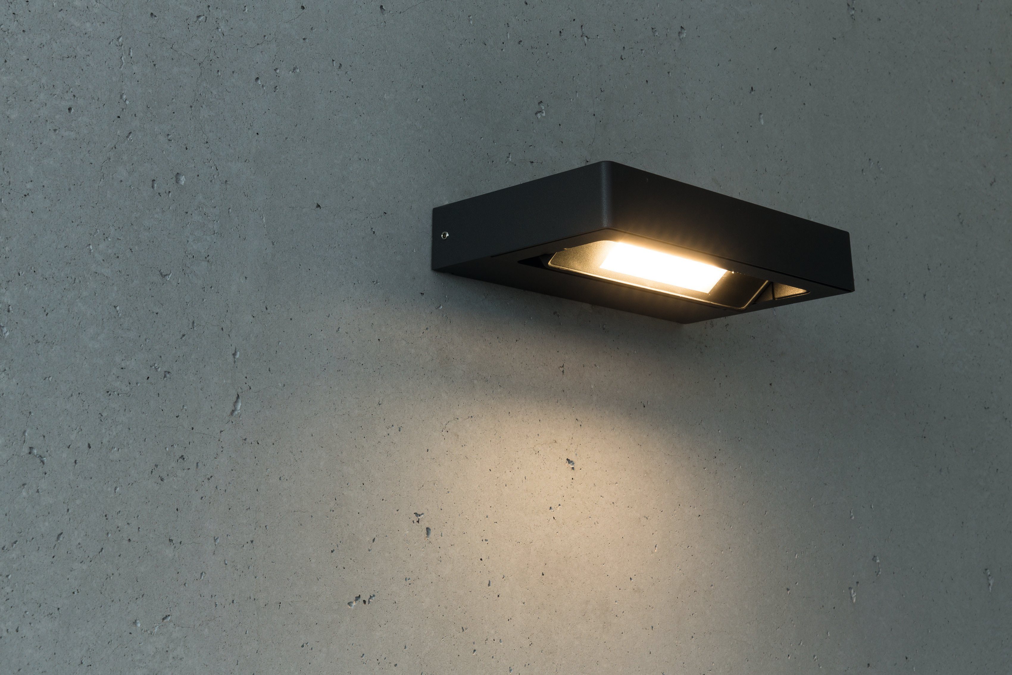 Wandlampe, 320° HEITRONIC integriert, Warmweiß, LED Leuchteinheit fest Außenlampe, Wandleuchte LED Cordoba, schwenkbar um