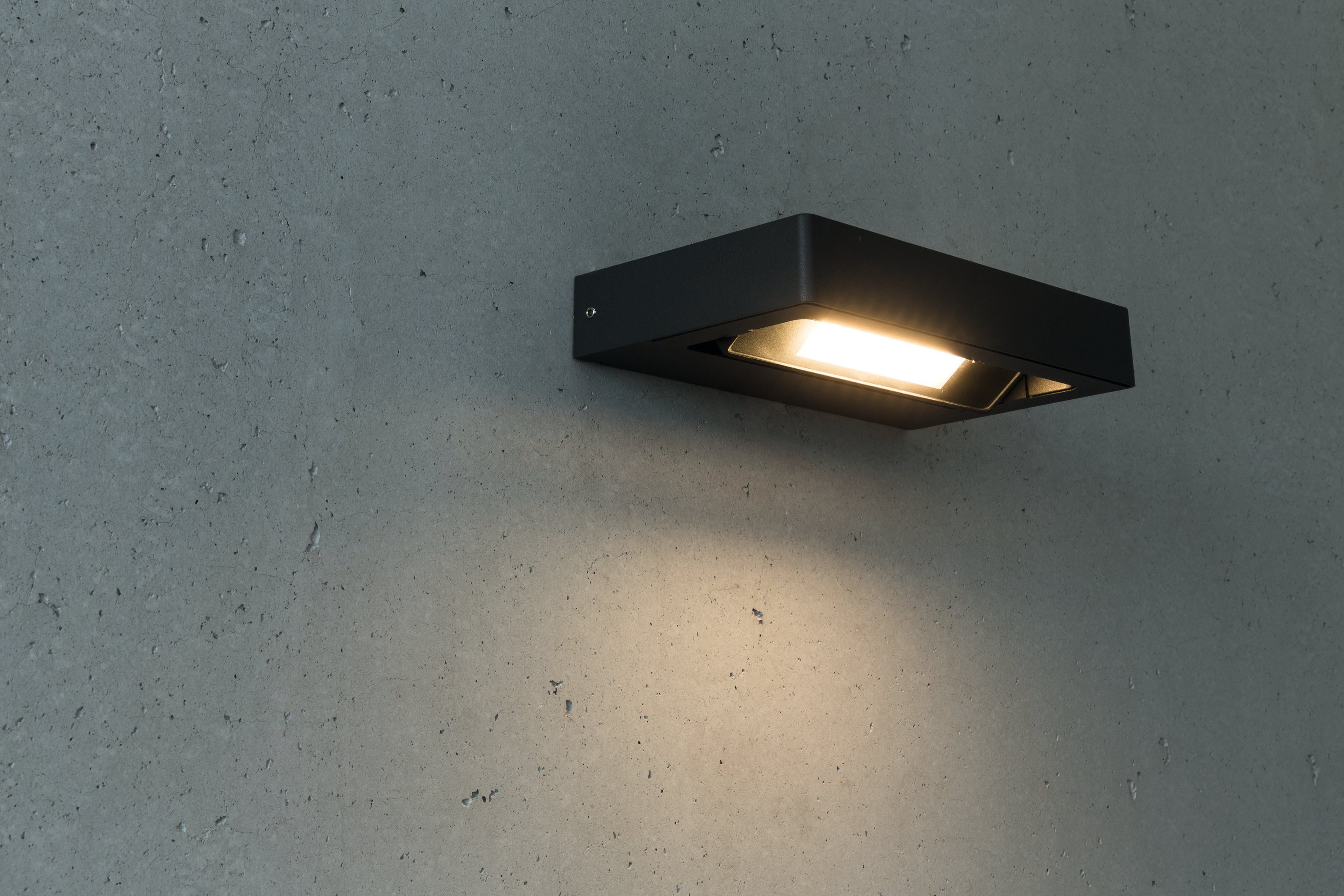HEITRONIC LED Wandleuchte Cordoba, LED fest integriert, Warmweiß, Wandlampe, Außenlampe, Leuchteinheit um 320° schwenkbar