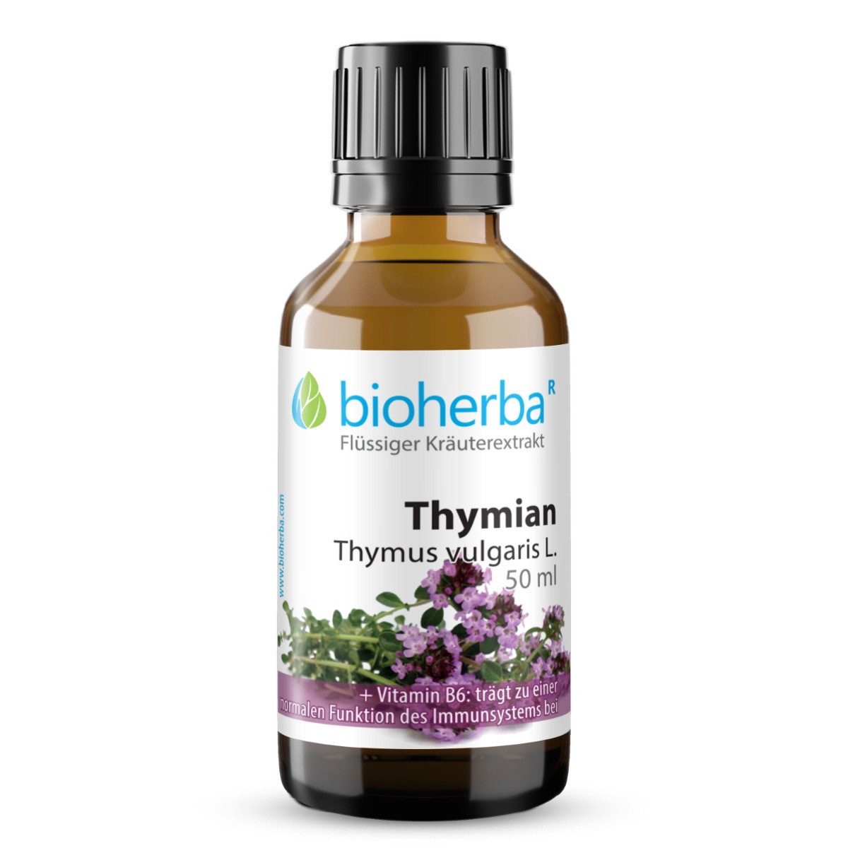 BIOHERBA R Thymian Thymus vulgaris L. Tropfen Tinktur 50 ml Nahrungsergänzungsmittel