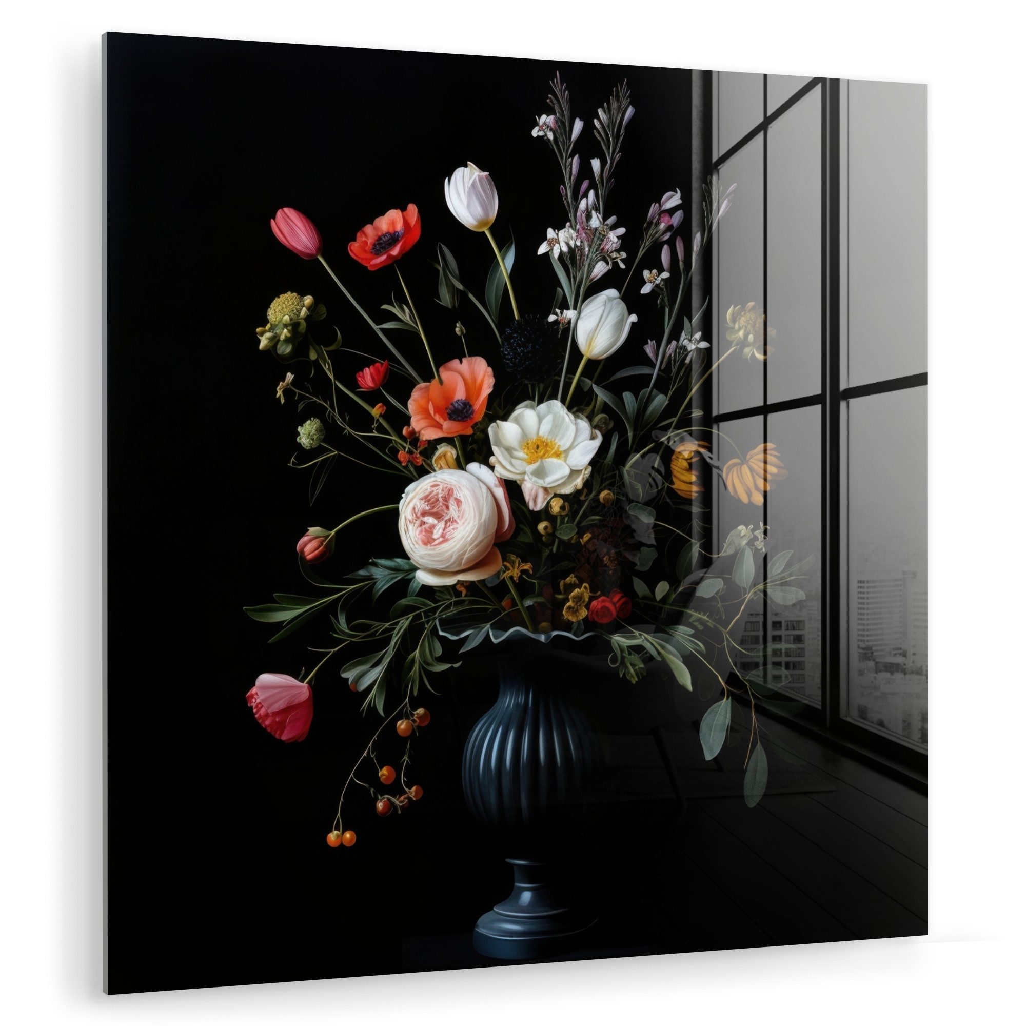 MuchoWow Acrylglasbild Blumenarrangement - Vase - günstig online kaufen