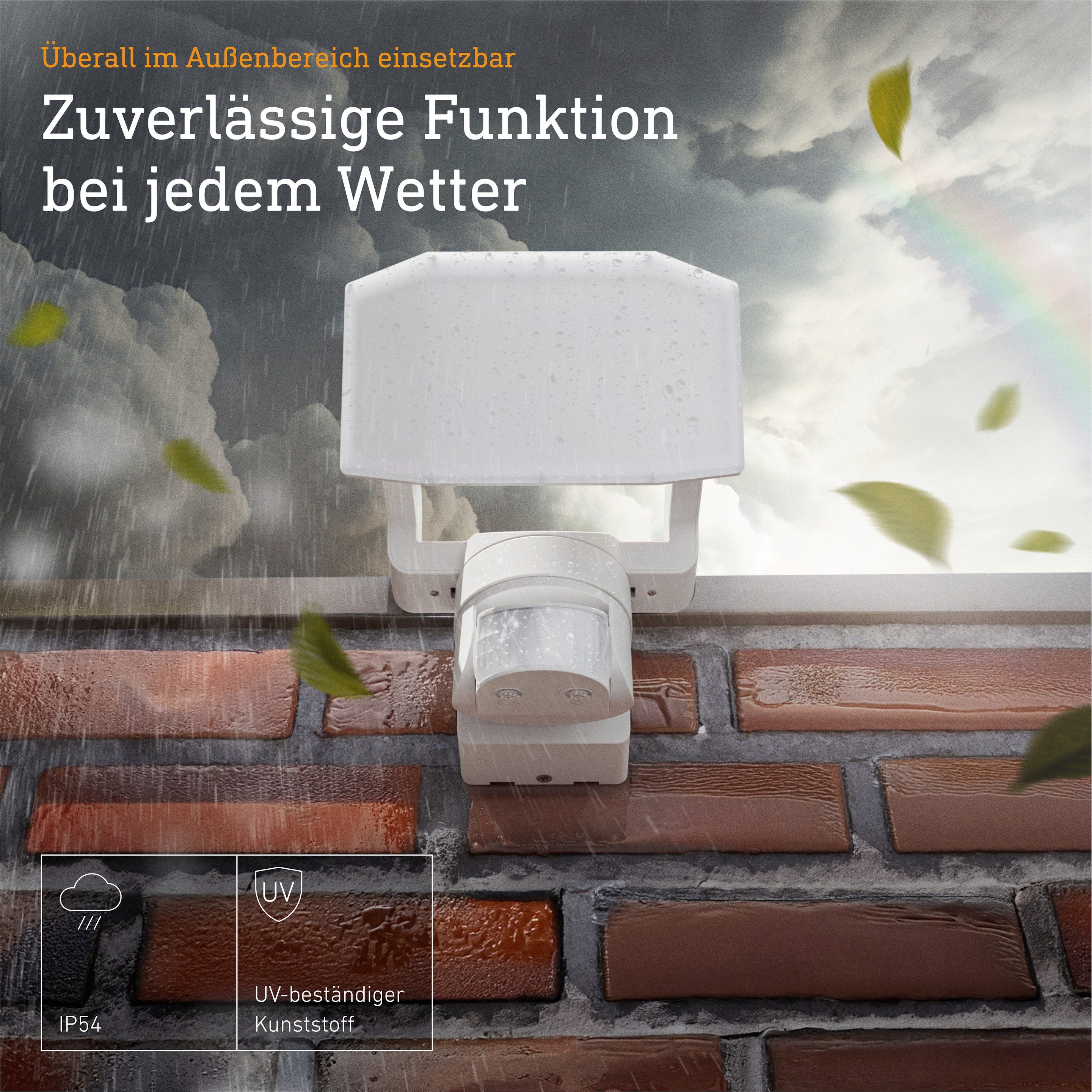 steinel LED Wandstrahler XLED Protect, ohne Bewegungsmelder, LED fest integriert, Warmweiß, LED Panel schwenkbar, 13.6 W, IP54