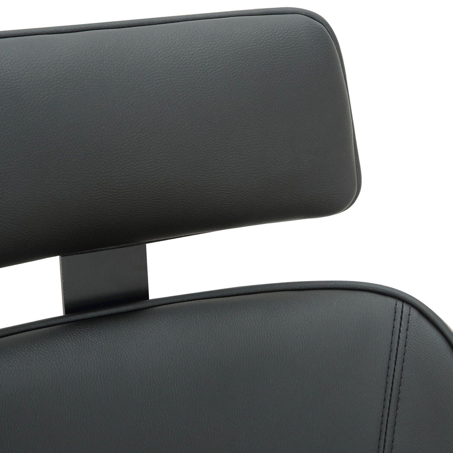 TPFLiving Bürostuhl Daytona mit - Gestell: XXL), Metall Kunstleder - Chefsessel, Drehstuhl, höhenverstellbar (Schreibtischstuhl, Bürostuhl Rückenlehne und drehbar 360° schwarz/grau Sitzfläche: bequemer chrom