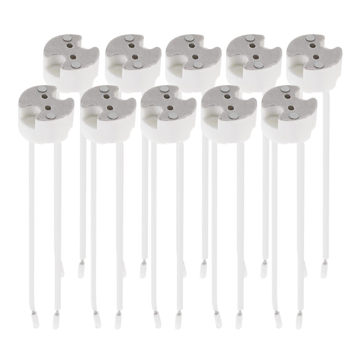 kwmobile Lampenfassung 10x GU5.3 Fassung mit 12V Kabel - MR16 Bauform - GU 5.3 Fassungen Set, (10-St)