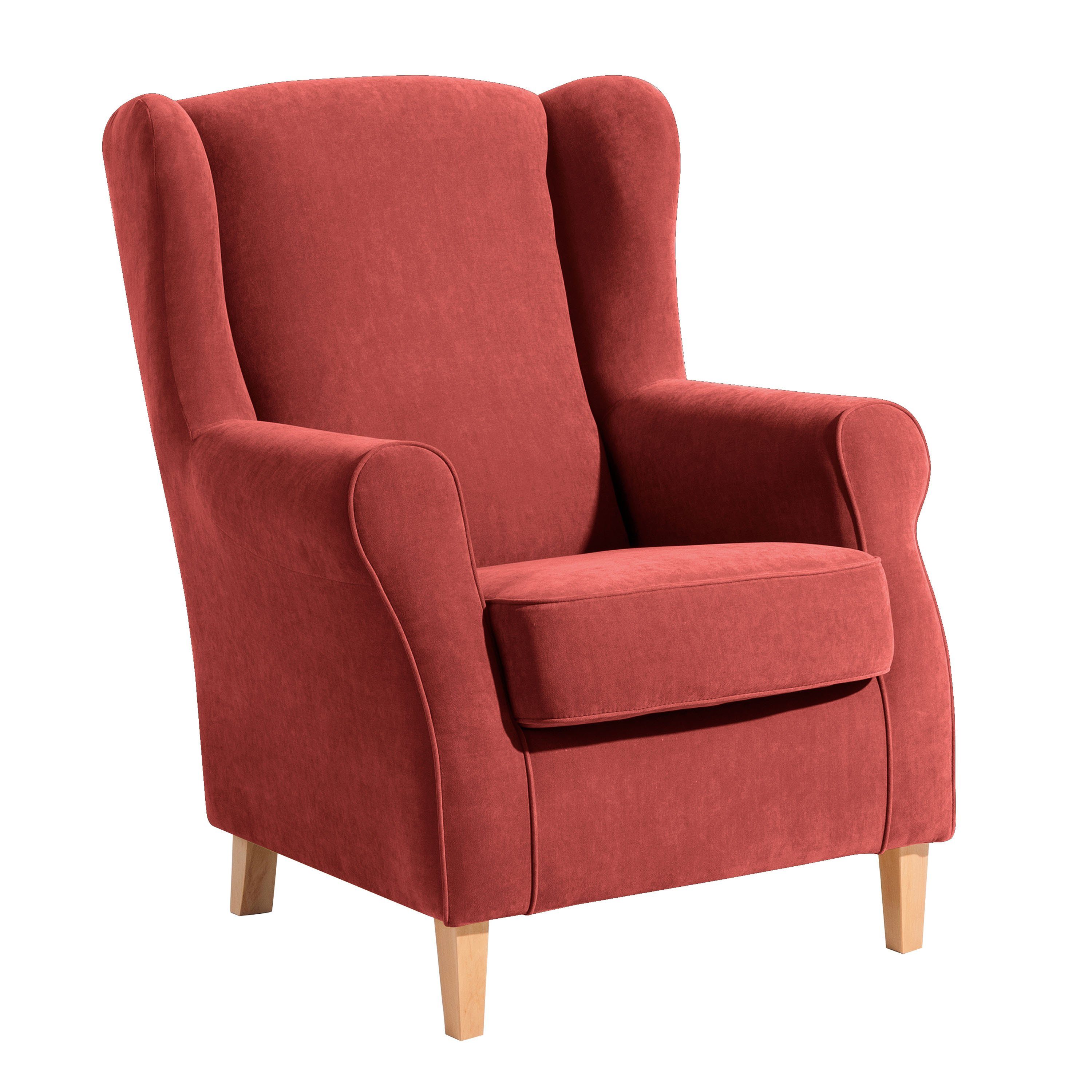 Max Winzer® Sessel Lorris, Ohrenbackensessel Velours