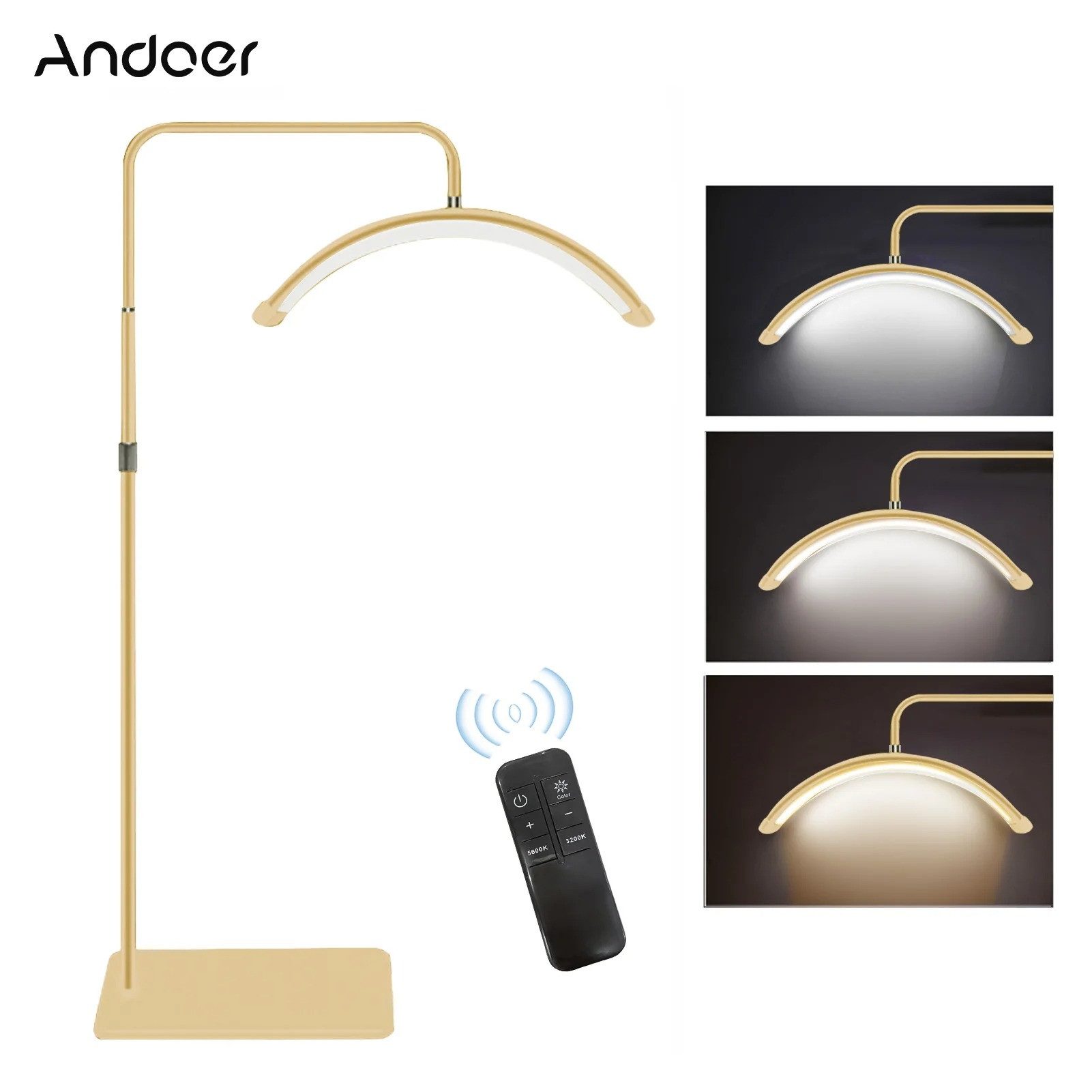 Andoer LED Stehlampe Andoer HD M6X 36W Boden-LED-Videoleuchte 3200K-5600K Dimmbar, LED fest integriert, LED fest integriert, für Schönheitssalon, Make-up, Live-Streaming