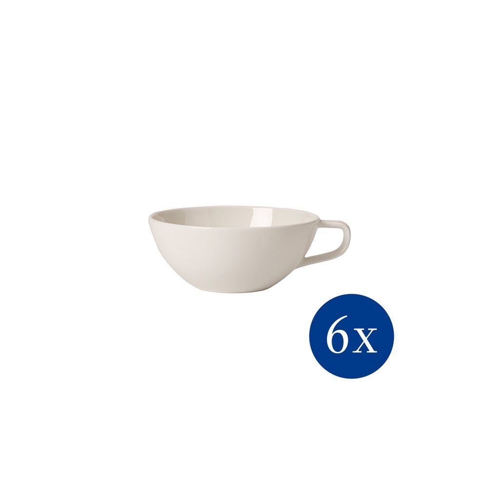 Villeroy & Boch Tasse Artesano Original Teetasse, 240 ml, 6 Stück, weiß, Porzellan