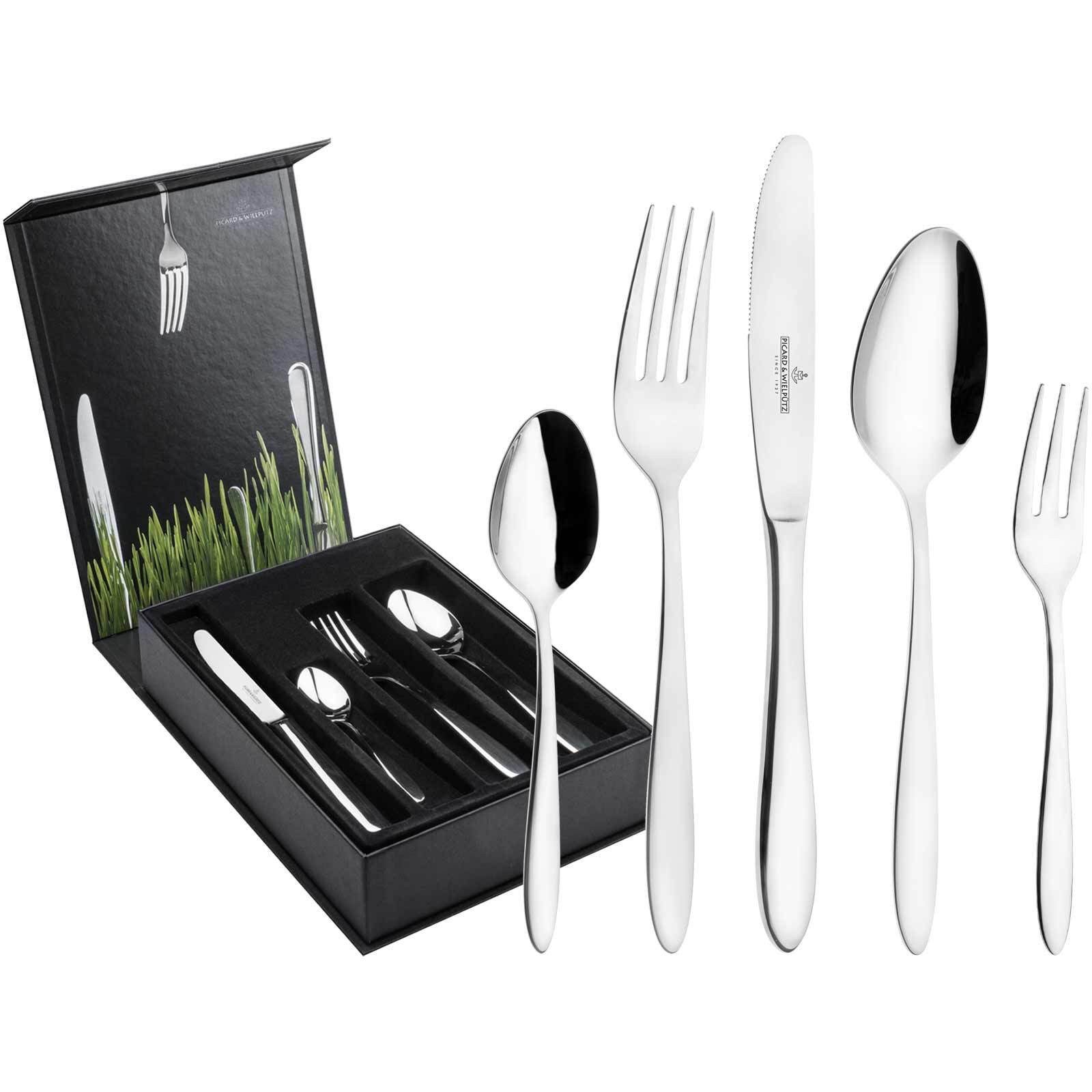Picard & Wielpütz Solingen Besteck-Set Bozen Tafelbesteck inkl. Besteckbox 30er Set (30-tlg), Metall, Spülmaschinengeeignet