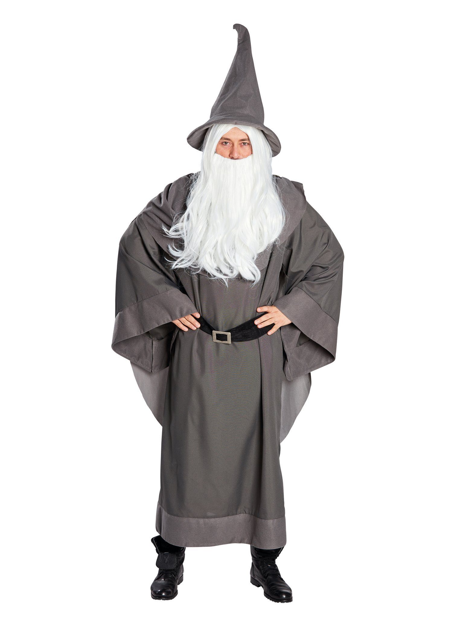 Rubie´s Kostüm »Mittelerde Druide«, Langes, graues Kostüm mit spitzem Hut  im Stile eines Gandalf