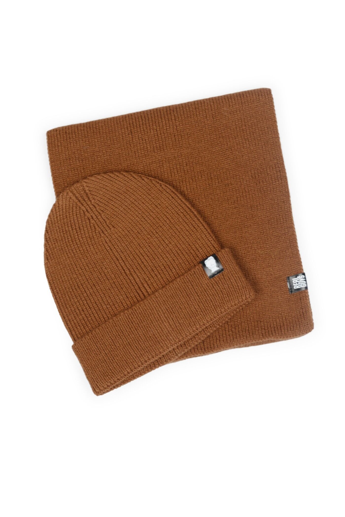 REAL GUYS by J.PLOENES Strickmütze (2-St) modisches Set aus Schal und Mütze