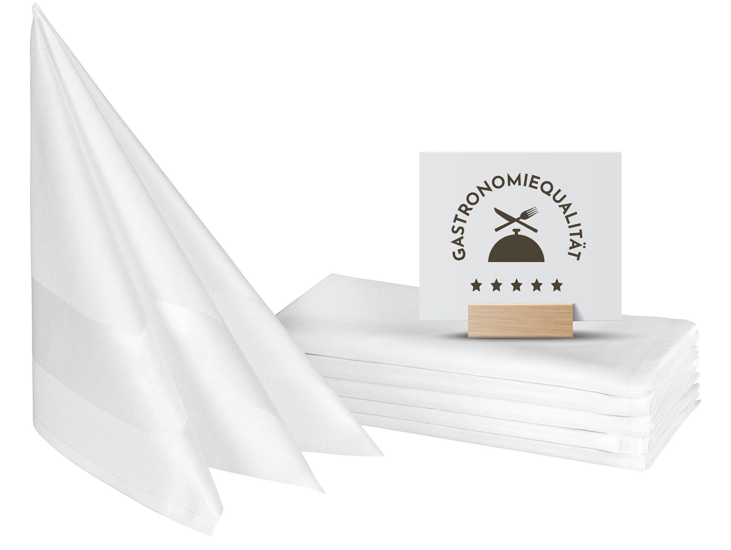 ZOLLNER Stoffserviette, (Spar-Set, 6 St), 40 x 40 cm, 100% Baumwolle, mit edler Atlaskante, Vollzwirn