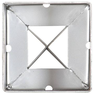 vidaXL Einschlagbodenhülse Erdspieße 6 Stk Silbern 9975 cm Verzinkter Stahl
