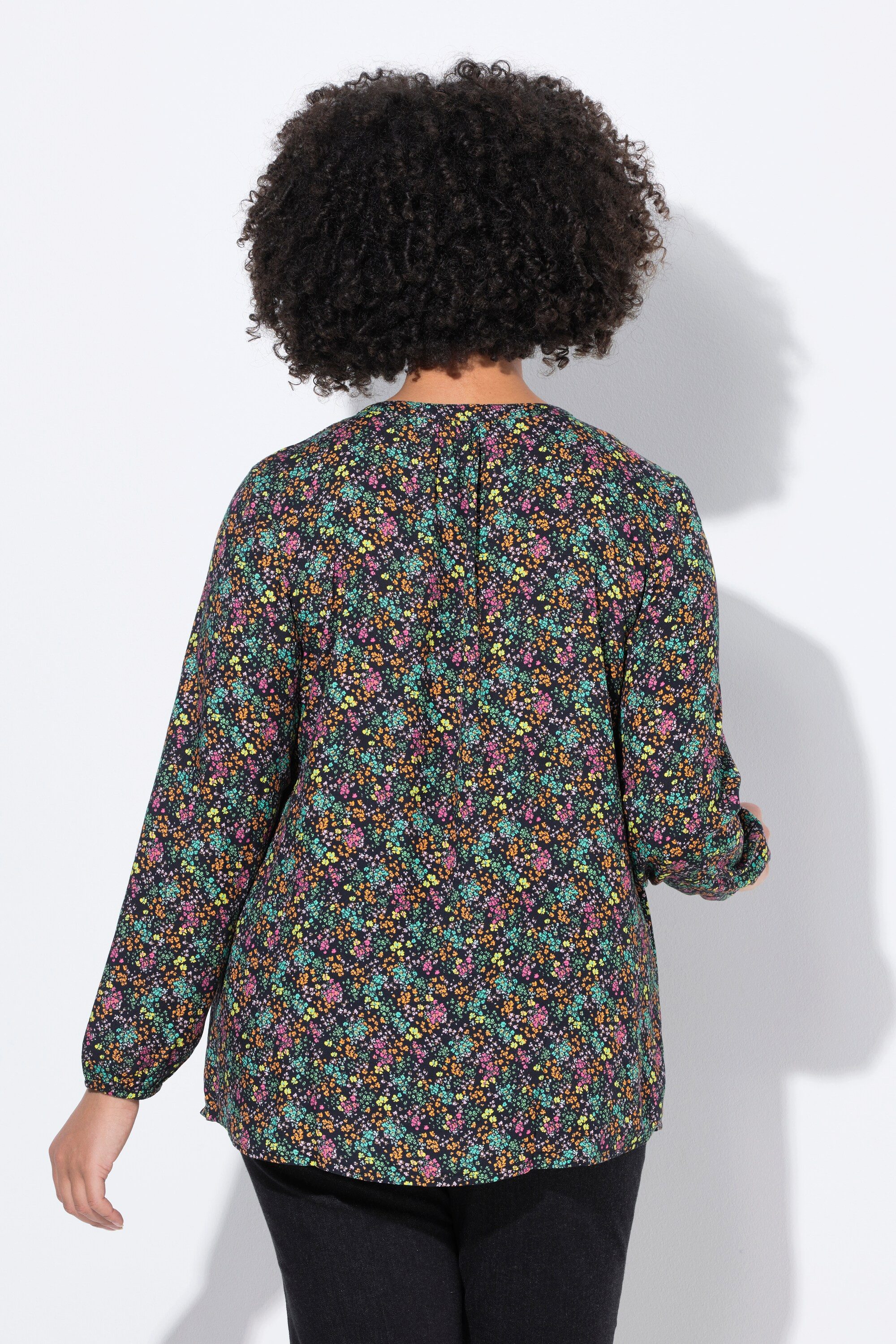 Angel of Style Tunika Bluse Blümchendruck Langarm