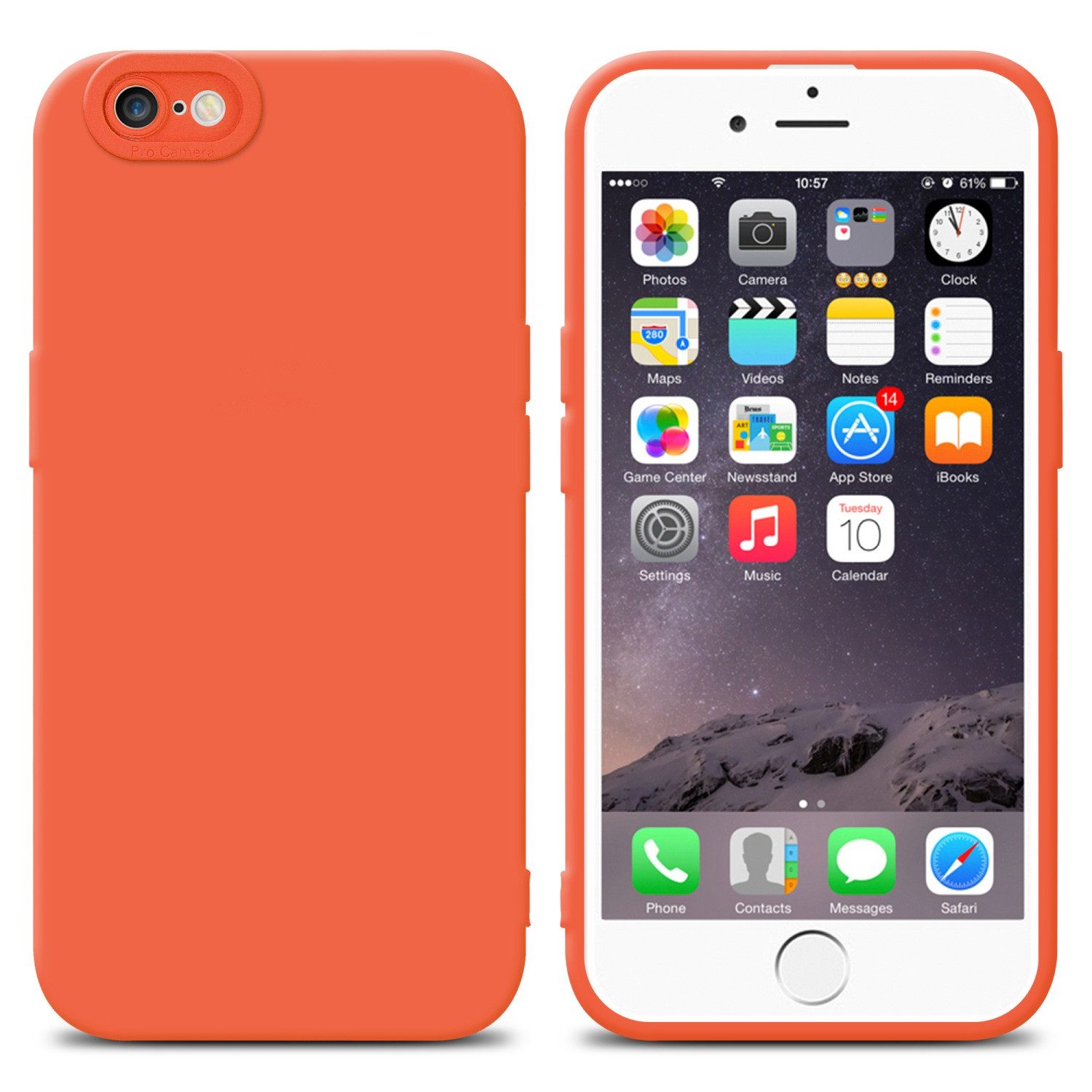 Cadorabo Handyhülle für iPhone 6 / 6S Hülle Apple iPhone 6 / 6S, Hülle Schutzhülle TPU Silikon Case Cover