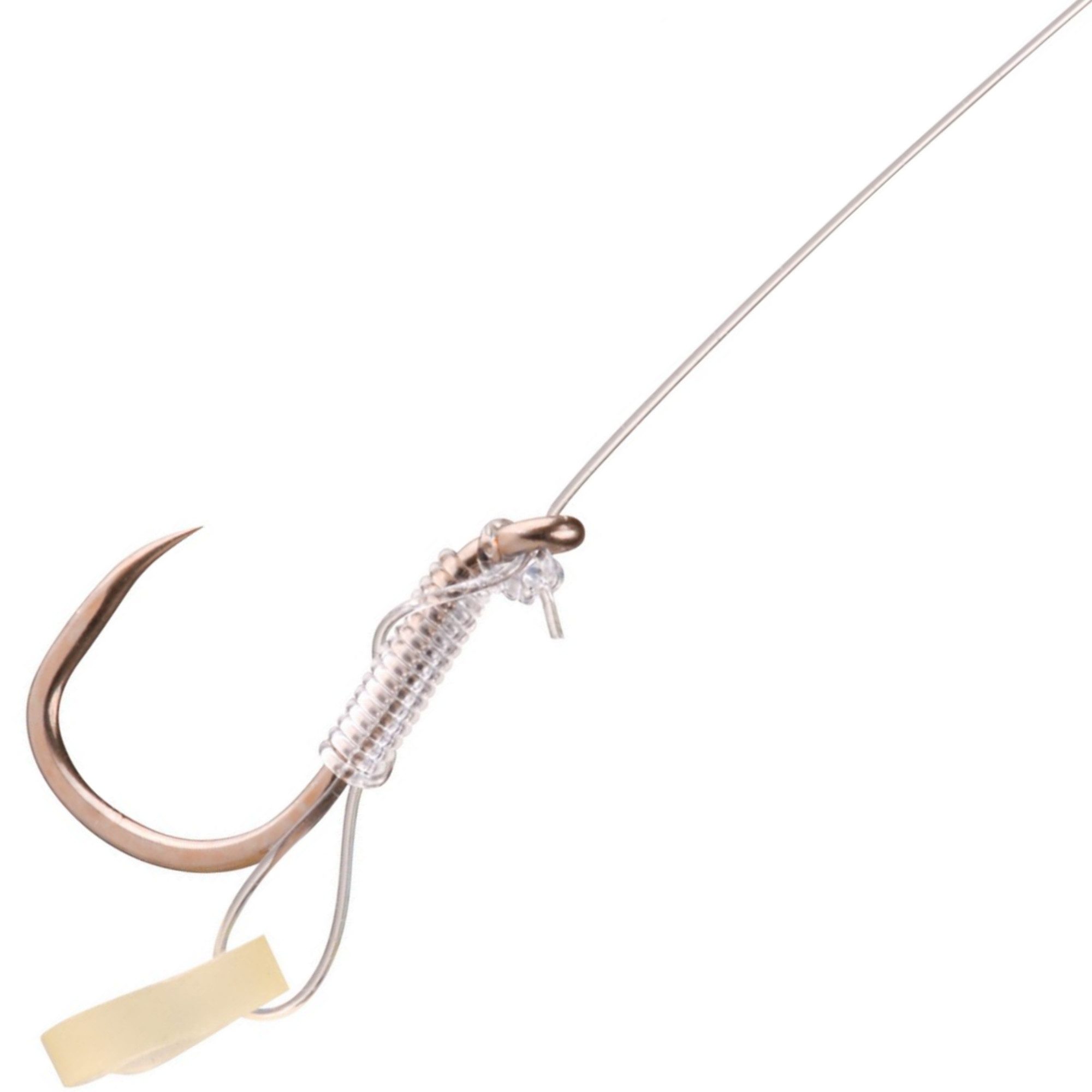 Feederhaken Cresta Method Hair Rigs Barbless 10cm - 8 gebundene Angelhaken
