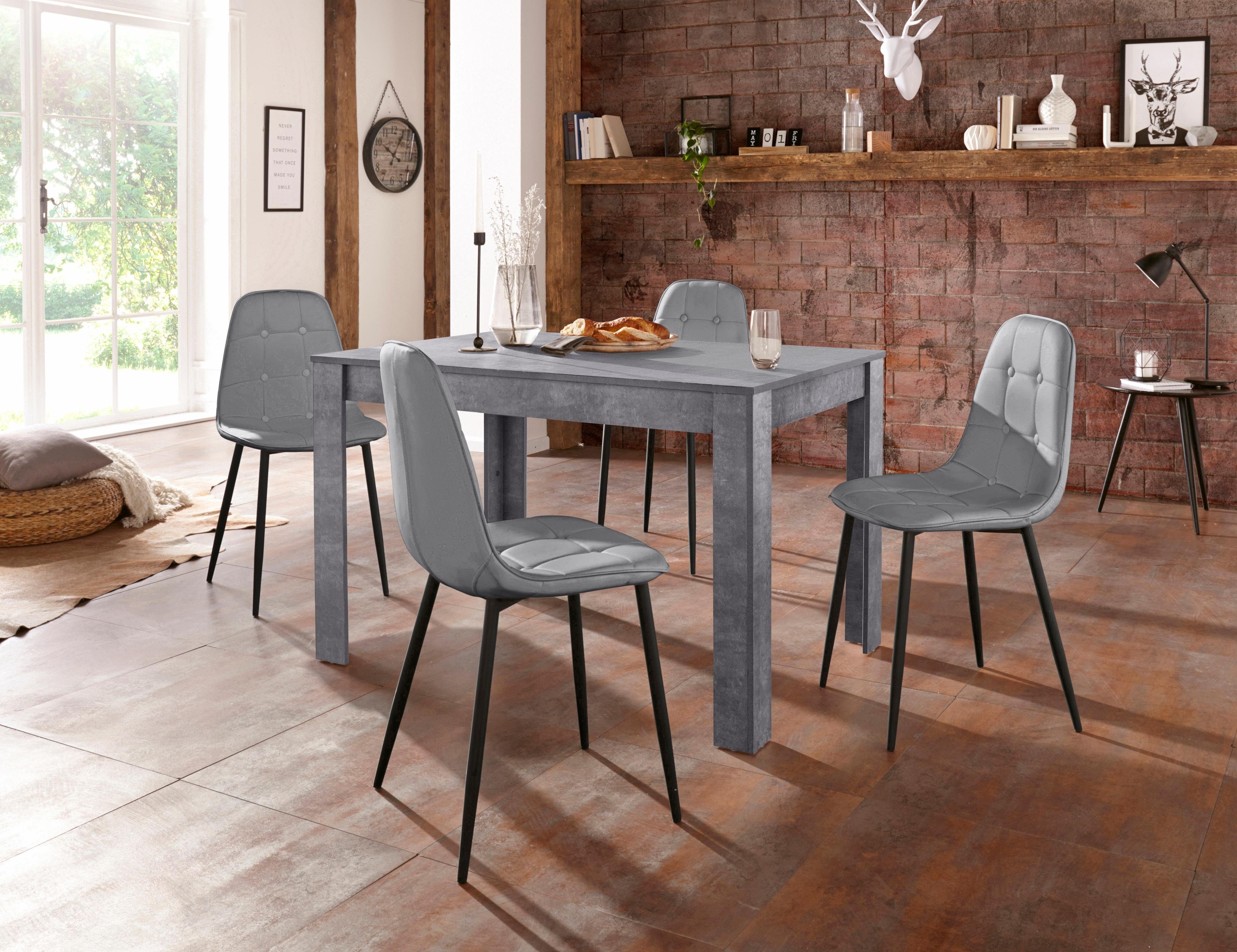 OTTO home Essgruppe, (Set, 5-tlg), mit Esstisch 120 cm breit