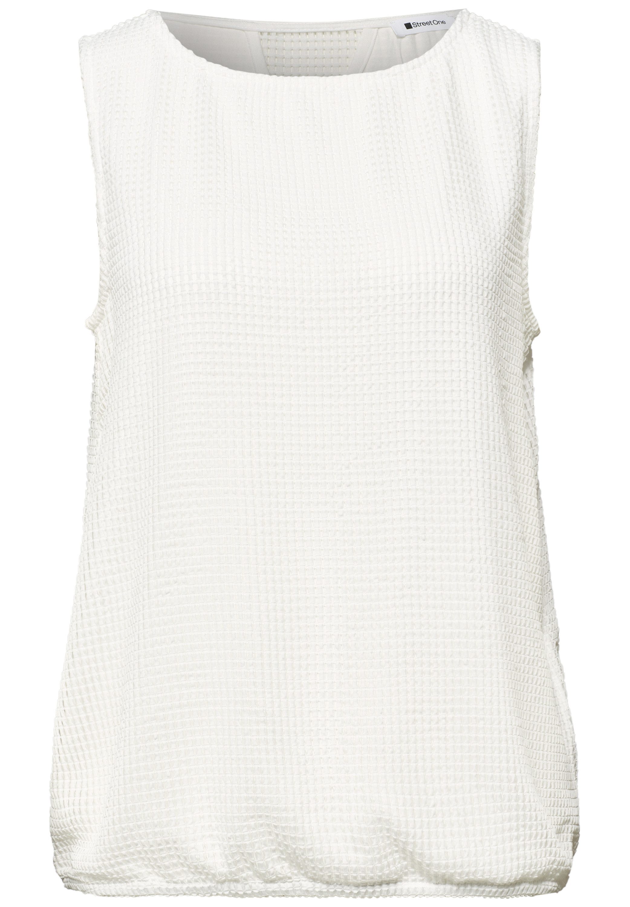 STREET ONE Mesh-Top 2-in-1-Sommertop in Unifarben – Bild 4 von 5