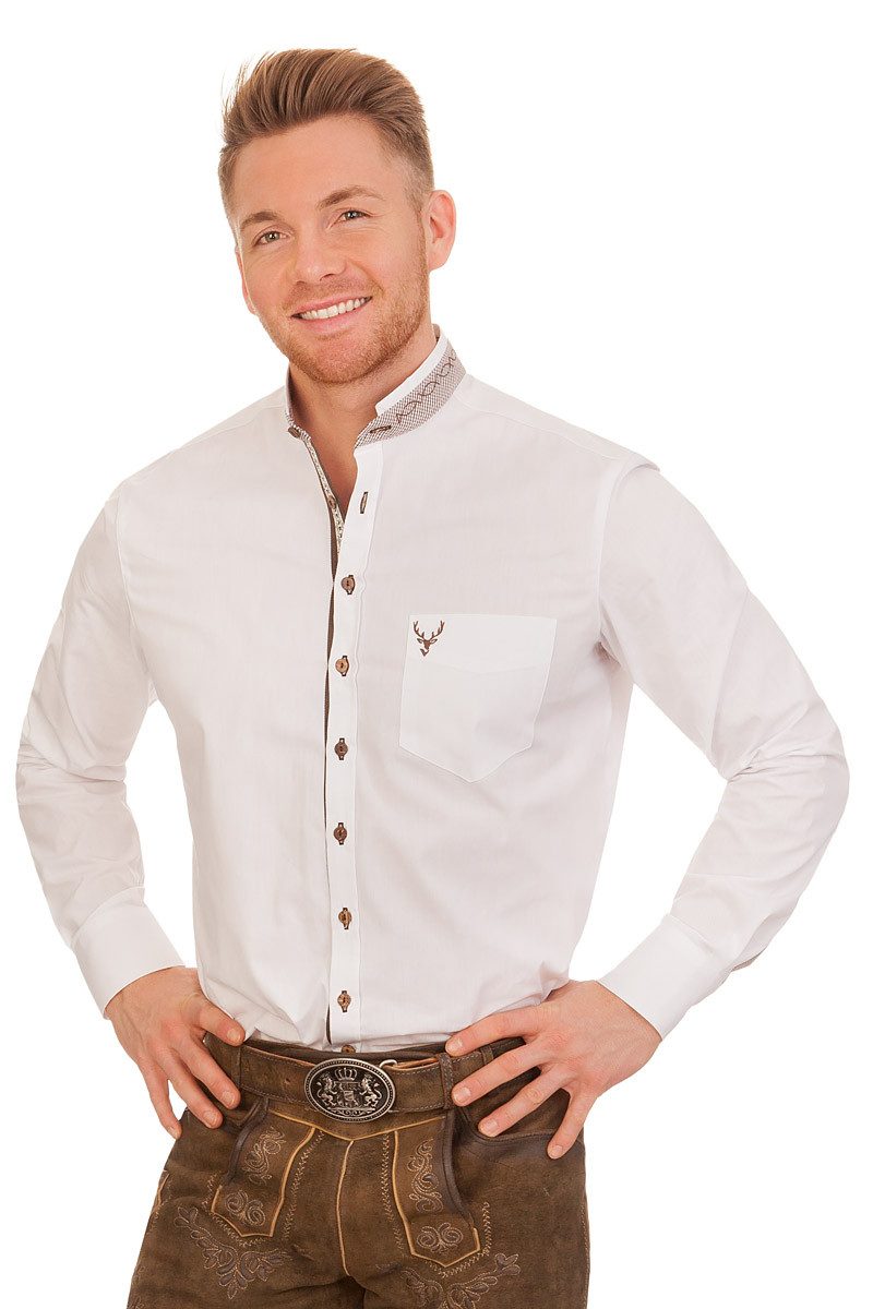 Orbis Textil GmbH & Co. KG Trachtenhemd Trachtenhemd - EDWIN - weiß günstig online kaufen