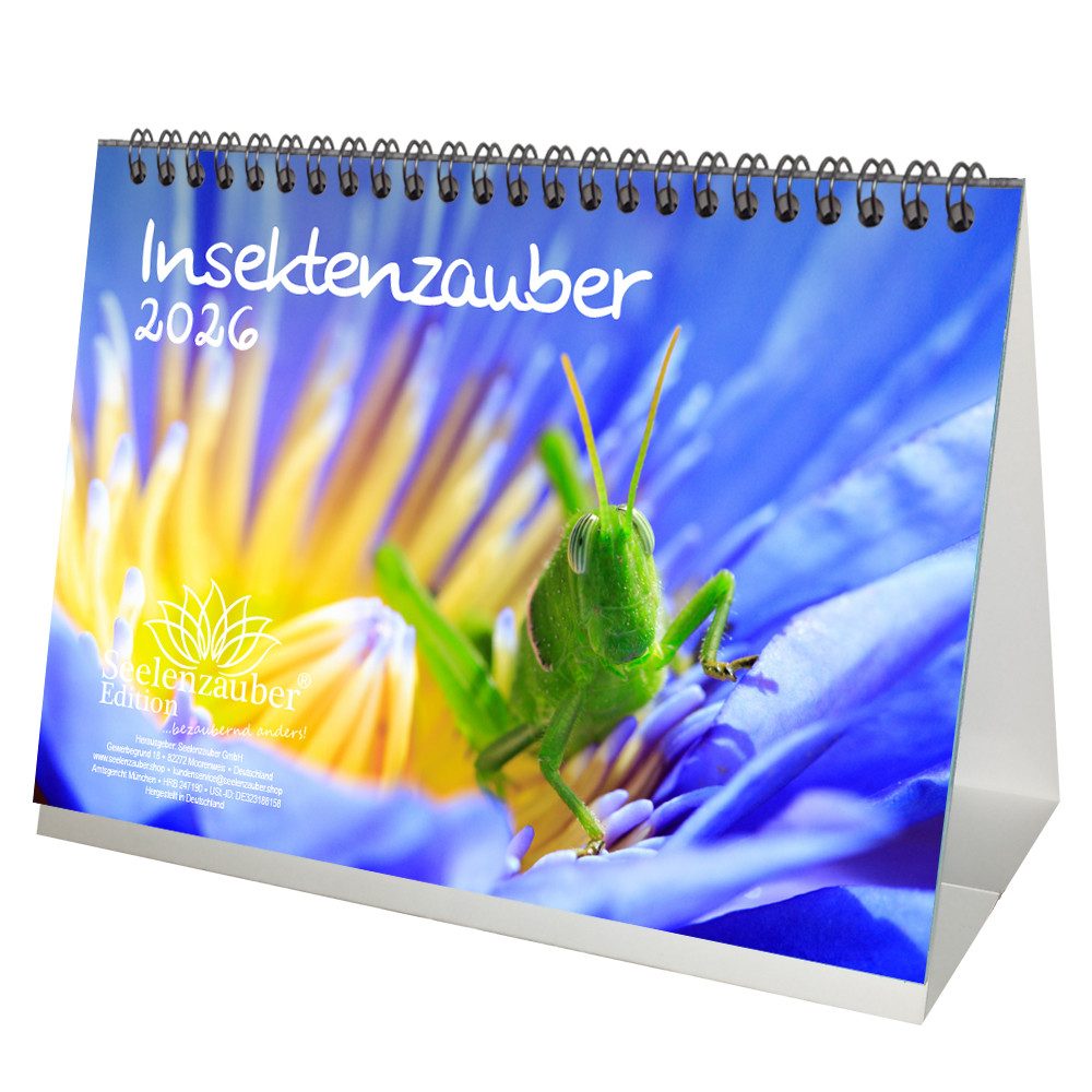Seelenzauber Tischkalender Insektenzauber DIN A5 Tischkalender für 2026 - Seelenzauber