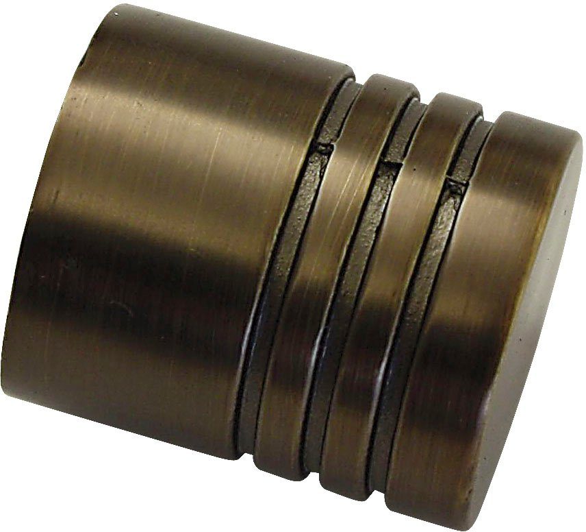 Zylinder, Chicago bronzefarben Ø 20 mm (2-St), Einzelprogramm Serie GARDINIA, Gardinenstangen-Endstück