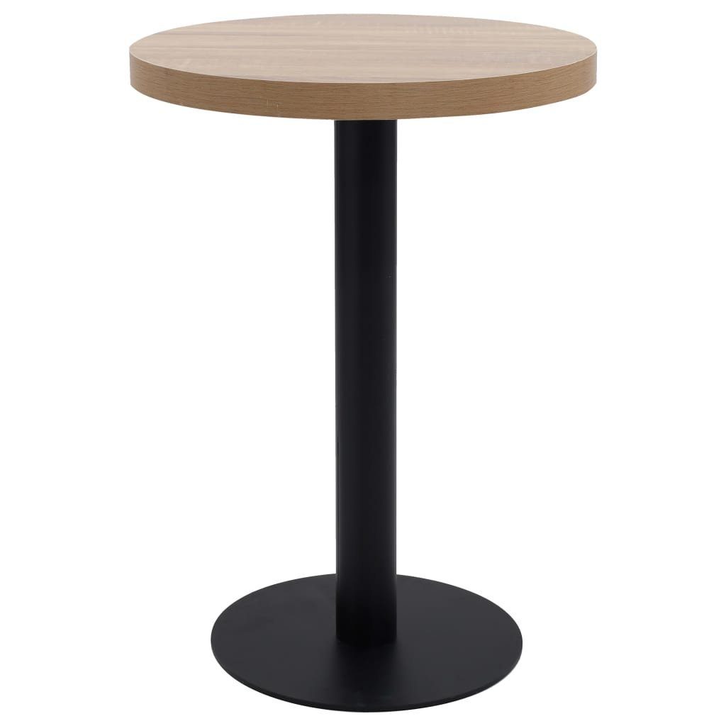 vidaXL Esstisch Bistrotisch Hellbraun 60 cm MDF (1-St)