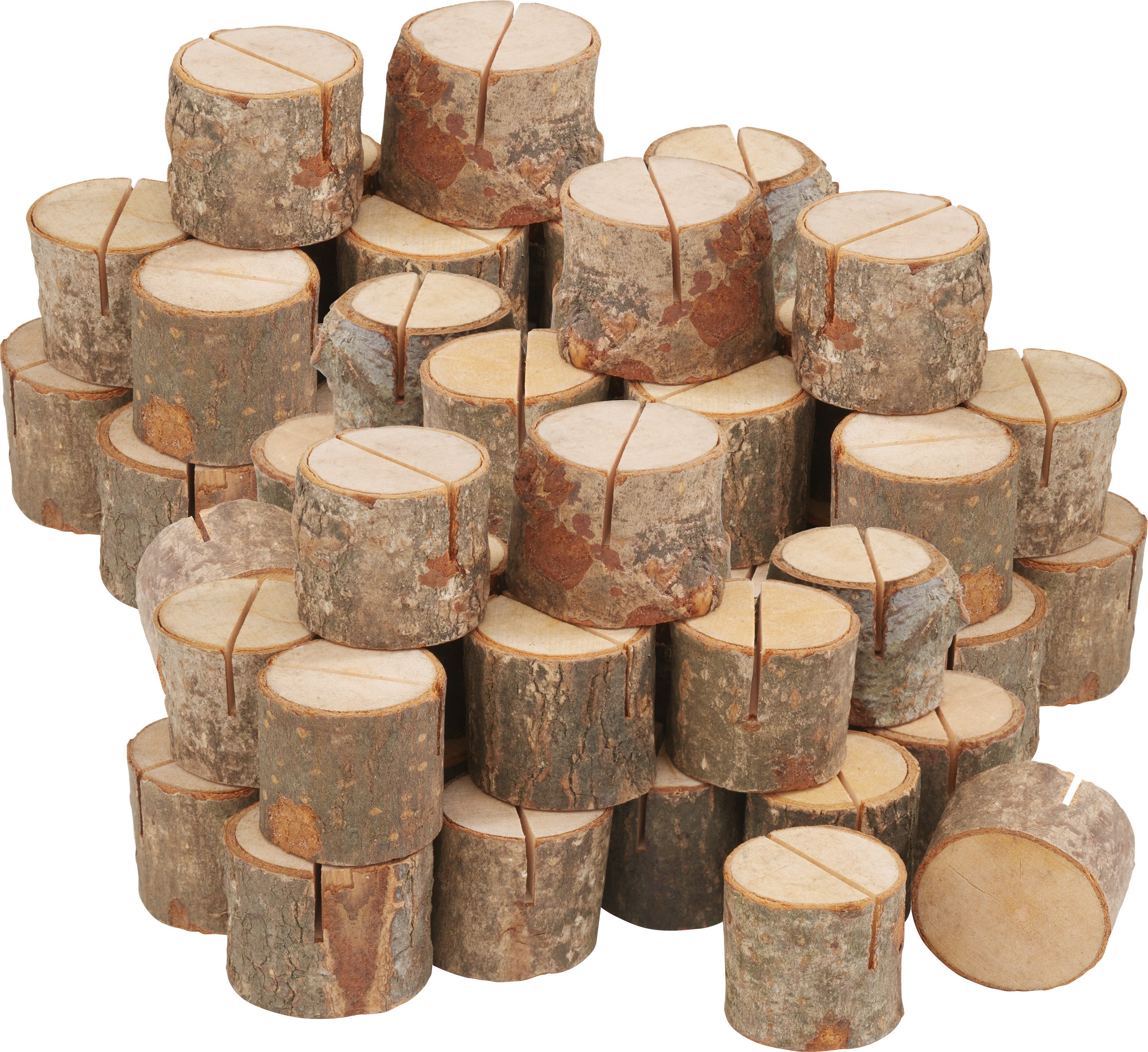 VBS XXL Tischkartenhalter Kartenhalter Baumscheibe, Naturholz, 3,5x3cm