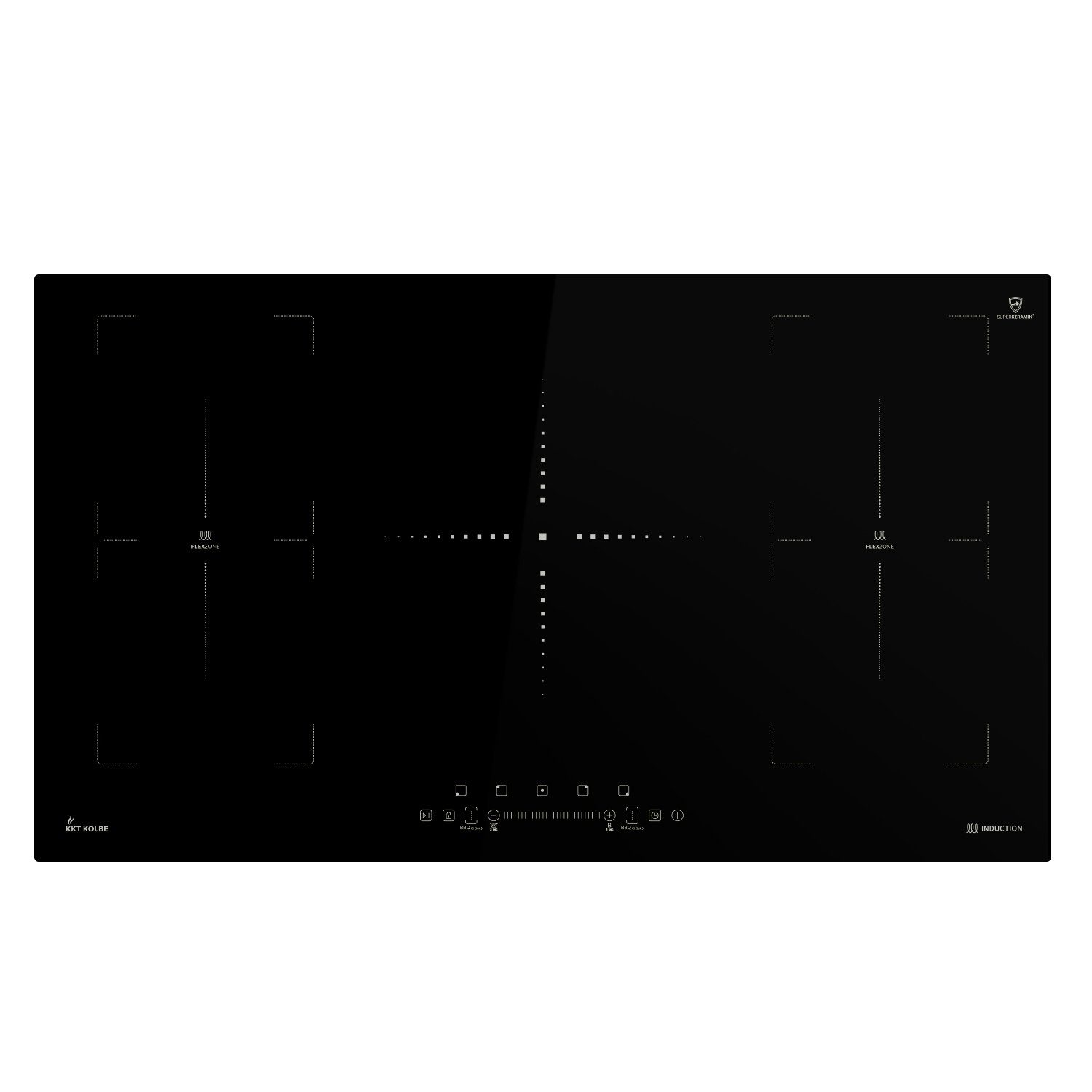 KKT KOLBE Elektro-Kochfeld IND9052FZ, 90cm / Autark / 9 Stufen / 5 Zonen / Flex-Zonen / Touch / Booster