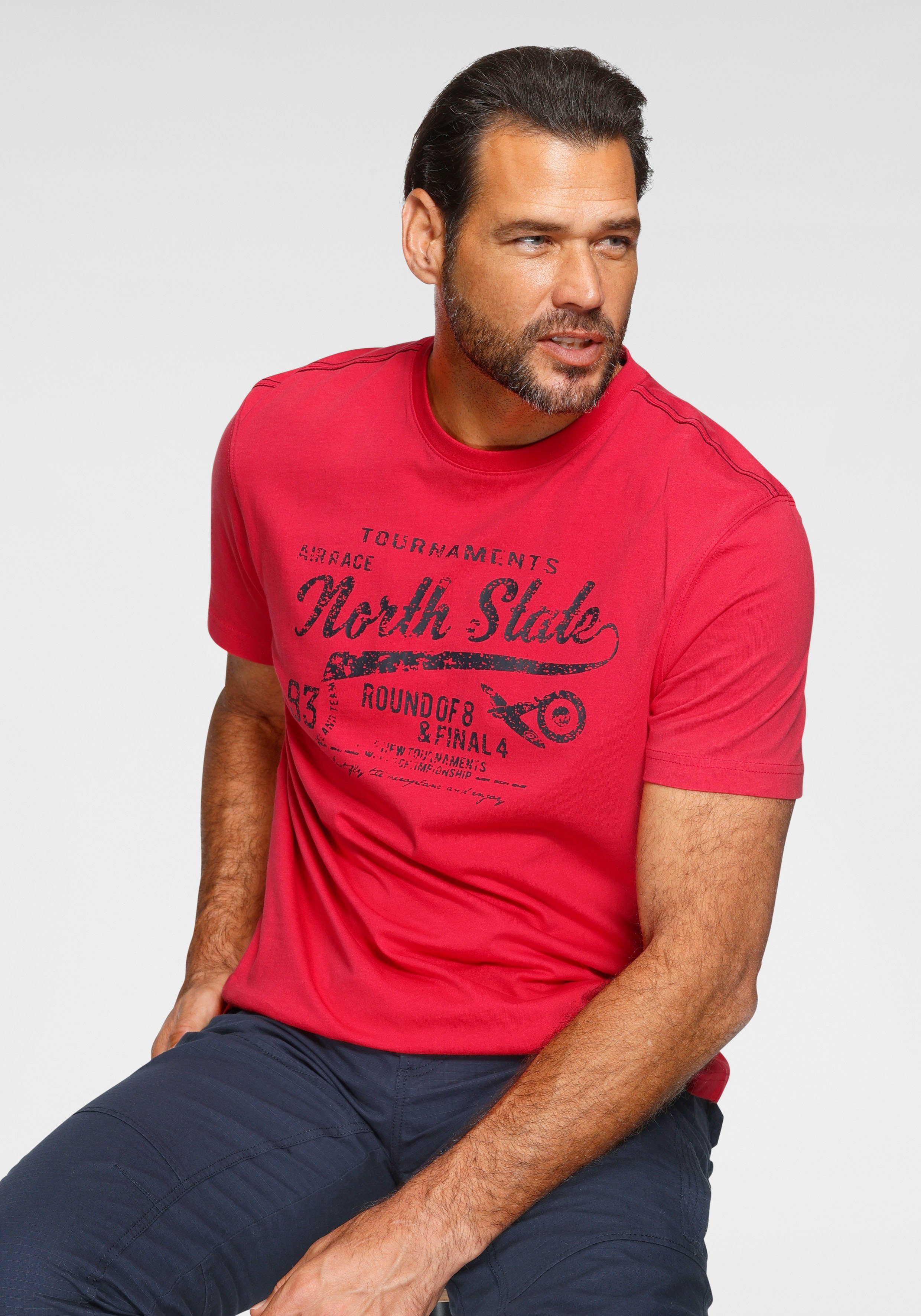 Man's World T-Shirt Kurzarm, bedruckt, Rundhalsausschnitt, aus Single Jerse günstig online kaufen