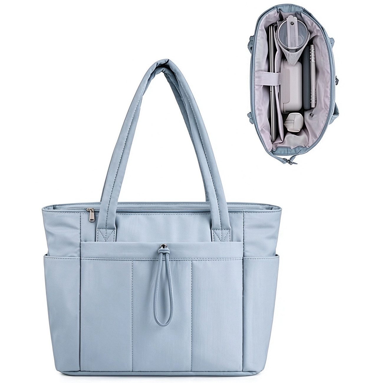 Zaewry Schultertasche Damen große Kapazität Umhängetasche, Reißverschluss Handtasche, geeignet für Arbeit, Schule und Reisen