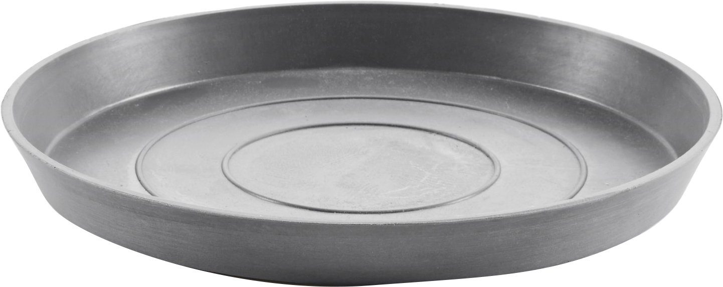 ECOPOTS Blumentopfuntersetzer ROUND SAUCER Grey, BxTxH: 36,5x36,5x3,5 cm günstig online kaufen
