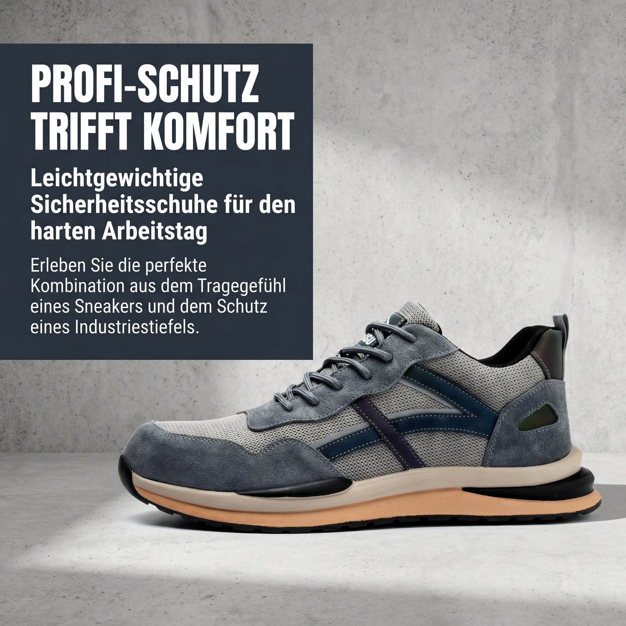 PROCHAIN Arbeitsschuhe Modische Herren Sicherheitsschuh (Stahlkappen, Arbeitsschuhe, Sicherheitsschuhe, Schutzausrüstung, 1-tlg., sportlich, bequem, leicht, atmungsaktiv, weich und rutschfes) Herren-und Damenmodelle Indoor und Outdoor