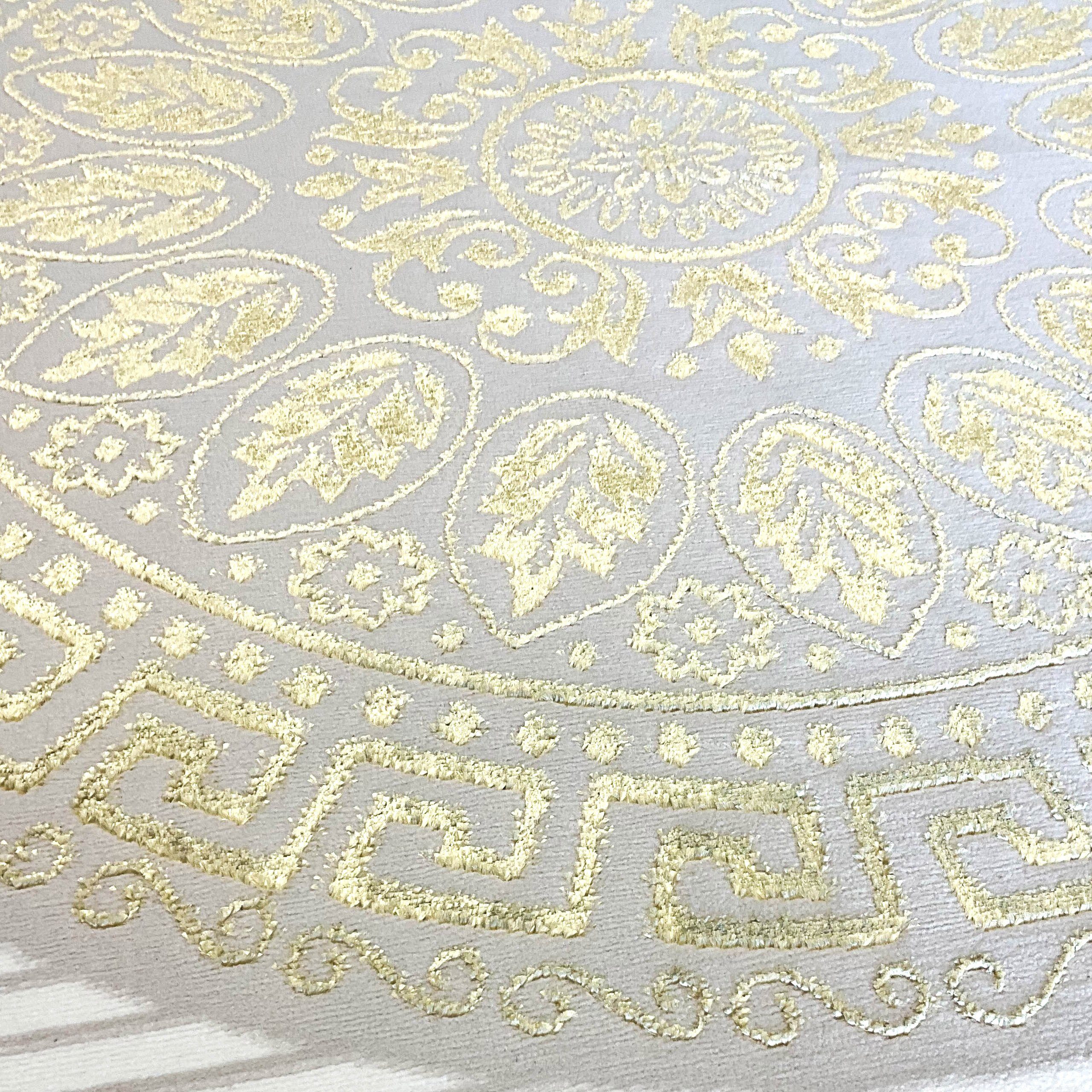 Carpetia Teppich Teppich mit orientalischem Flair, luxuriös, weiß gold, run günstig online kaufen