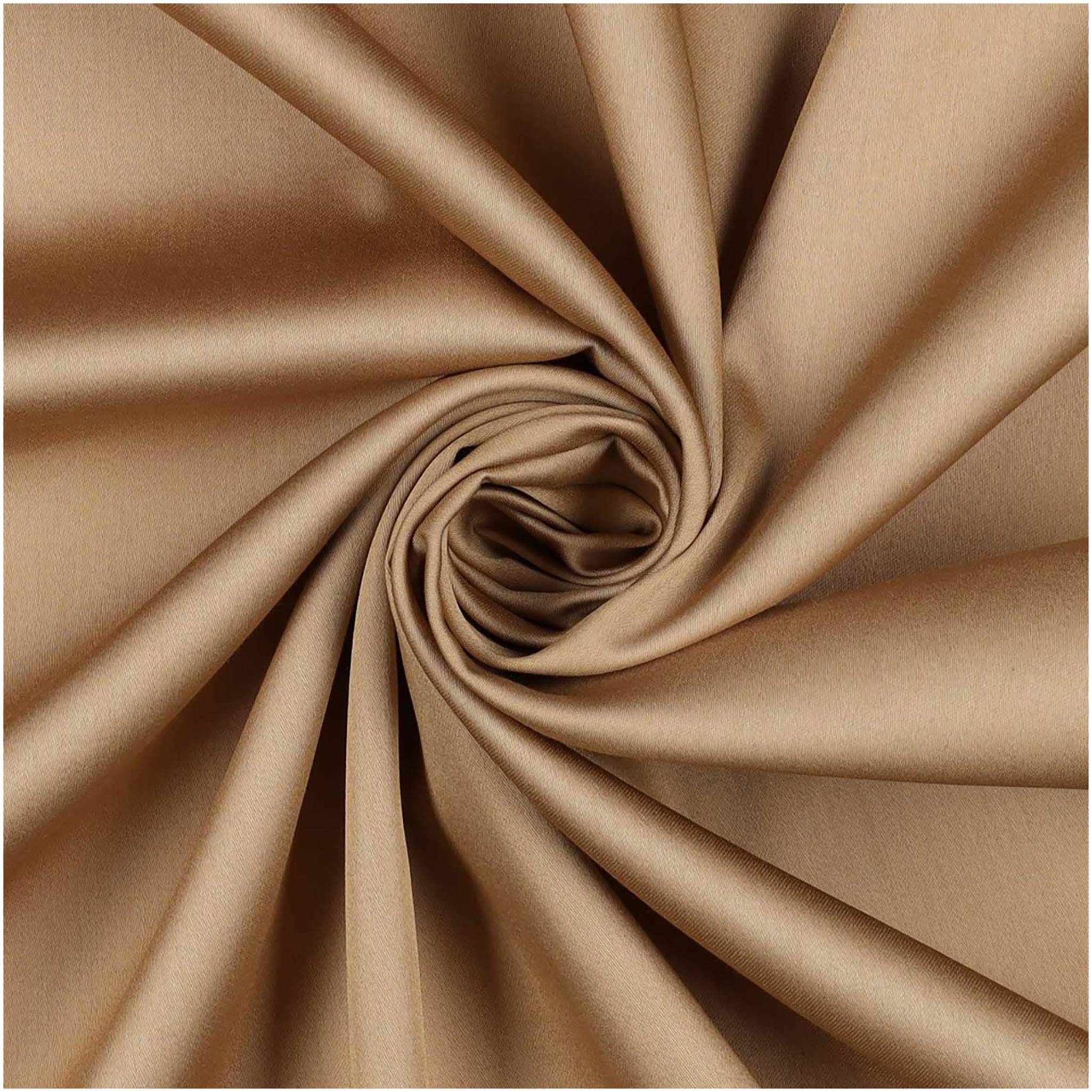 maDDma Stoff 0,5m Baumwollstoff mit Satinoptik ab 50x150cm unifarben, beige