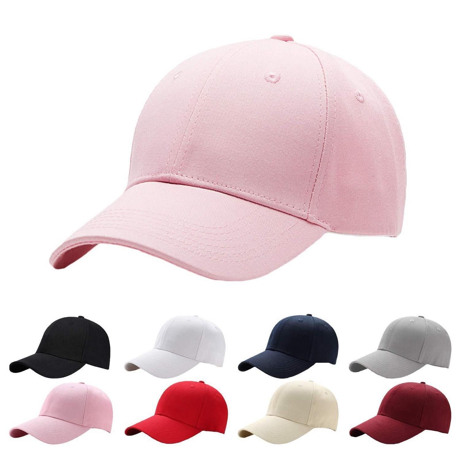Baseball Cap Baseballkappe Herren Damen Baumwolle verstellbar Einheitsgröße rose
